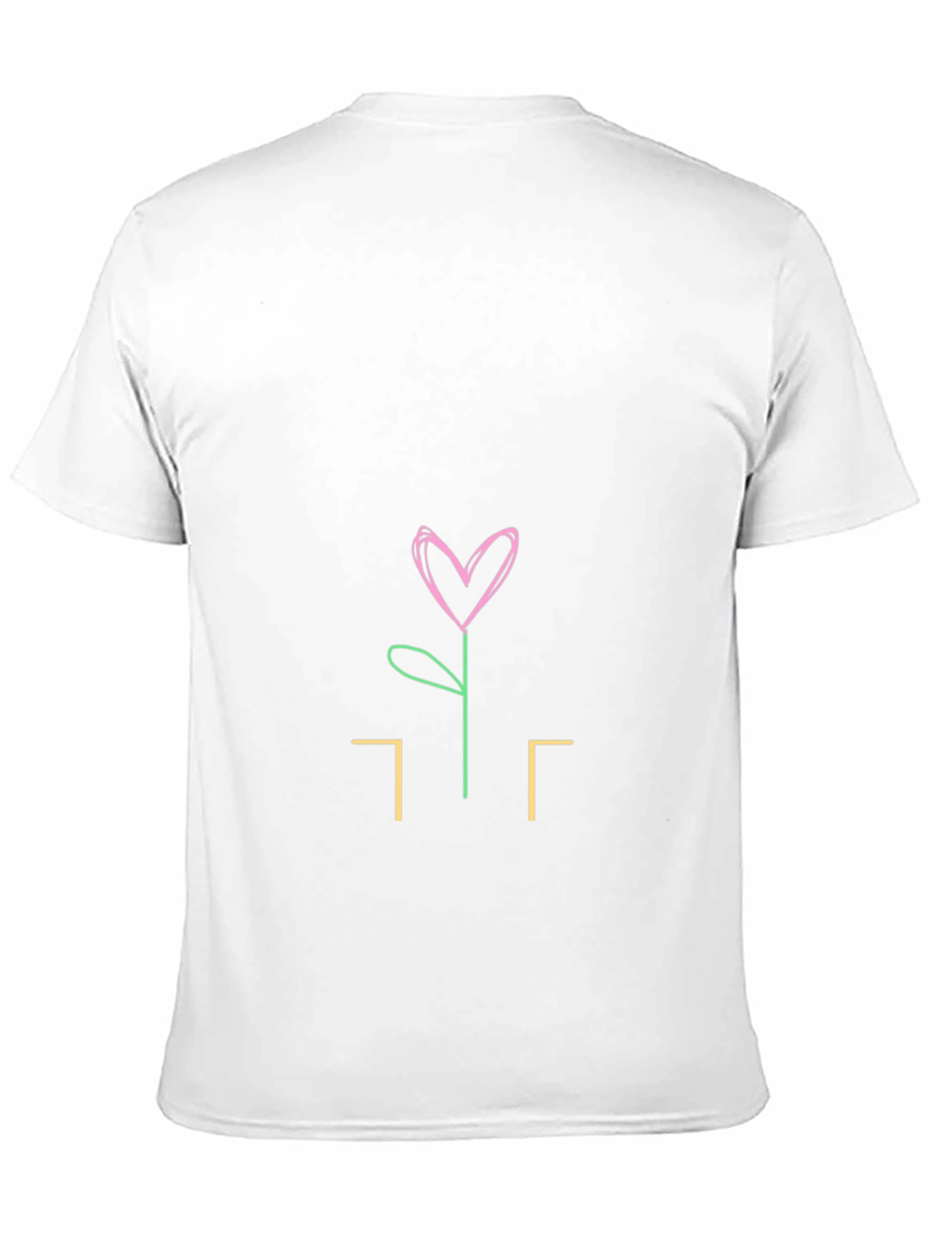 Heart Flower Graphic Tee - Stylish Black T-Shirt