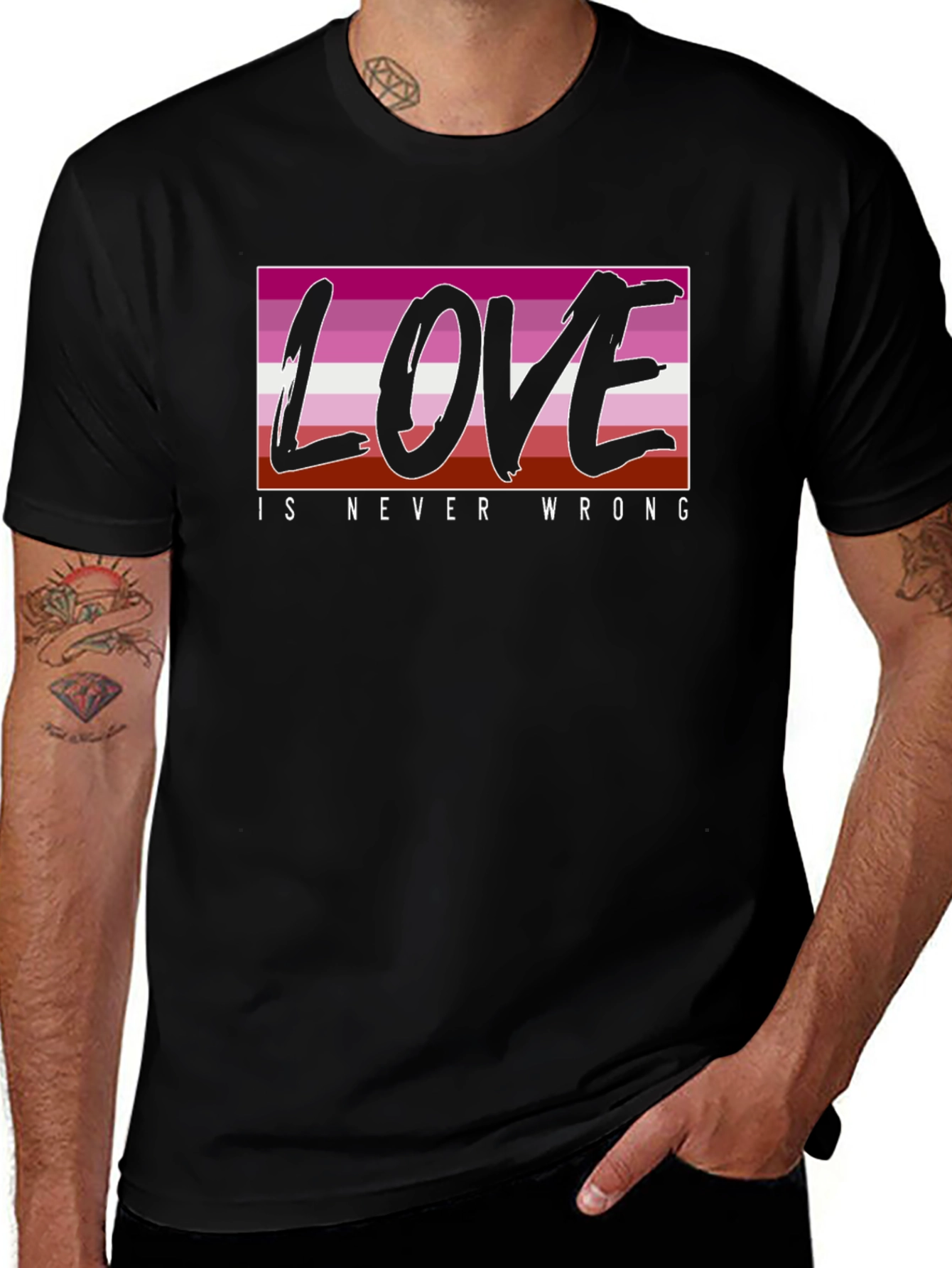 Love is Never Wrong Lesbian Pride T-Shirt