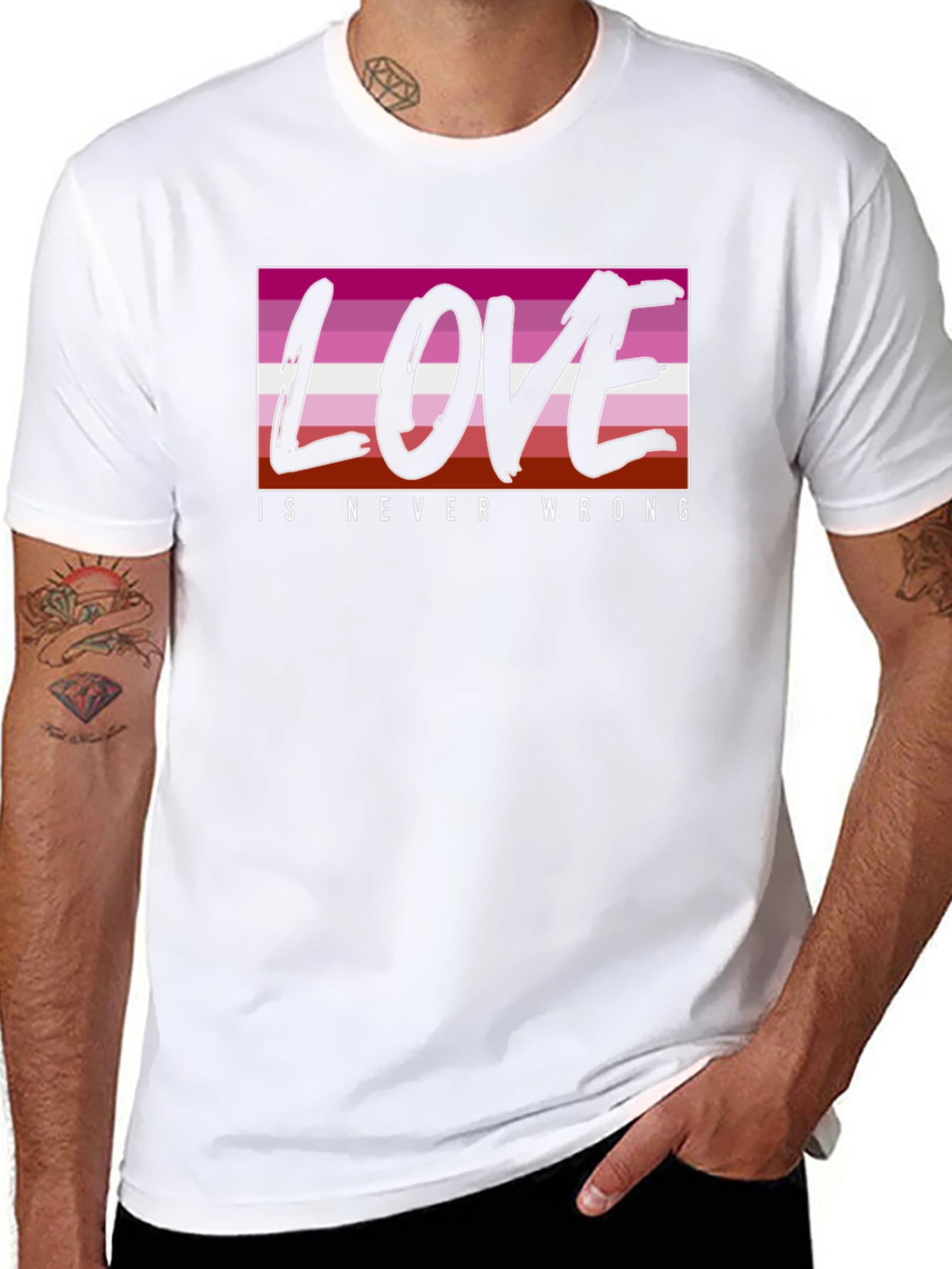 Love is Never Wrong Lesbian Pride T-Shirt