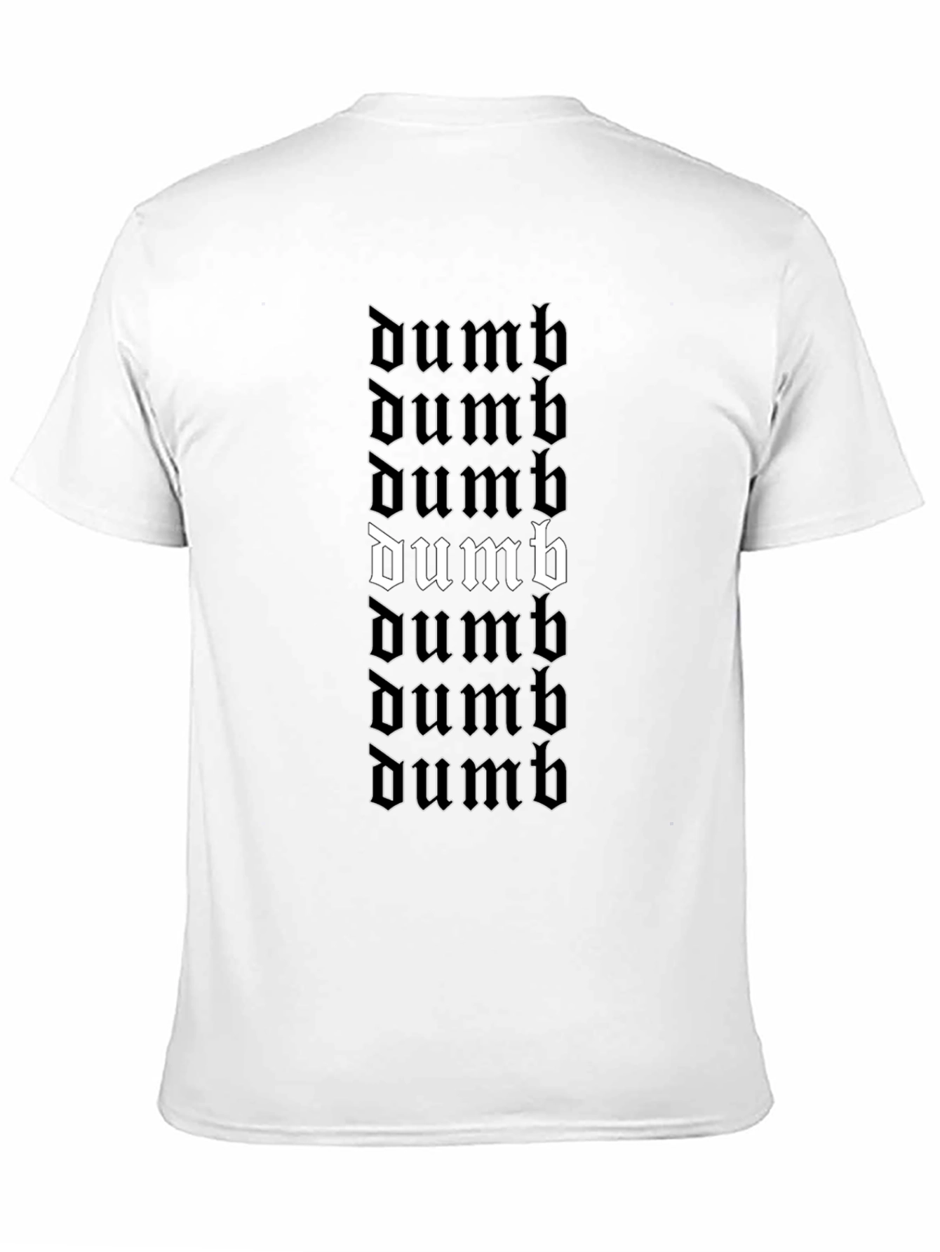 Dumb Graphic Print Black T-Shirt