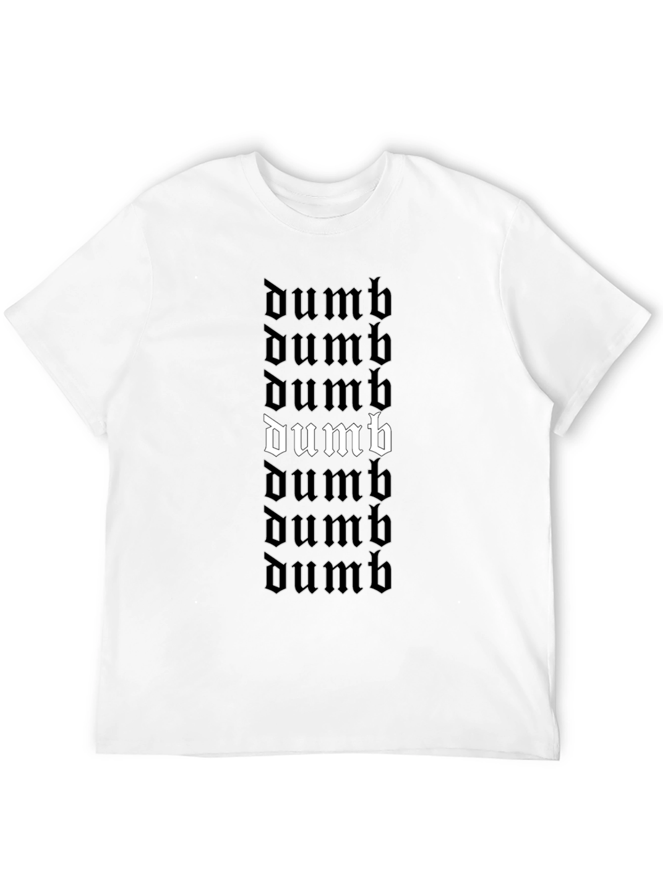 Dumb Graphic Print Black T-Shirt
