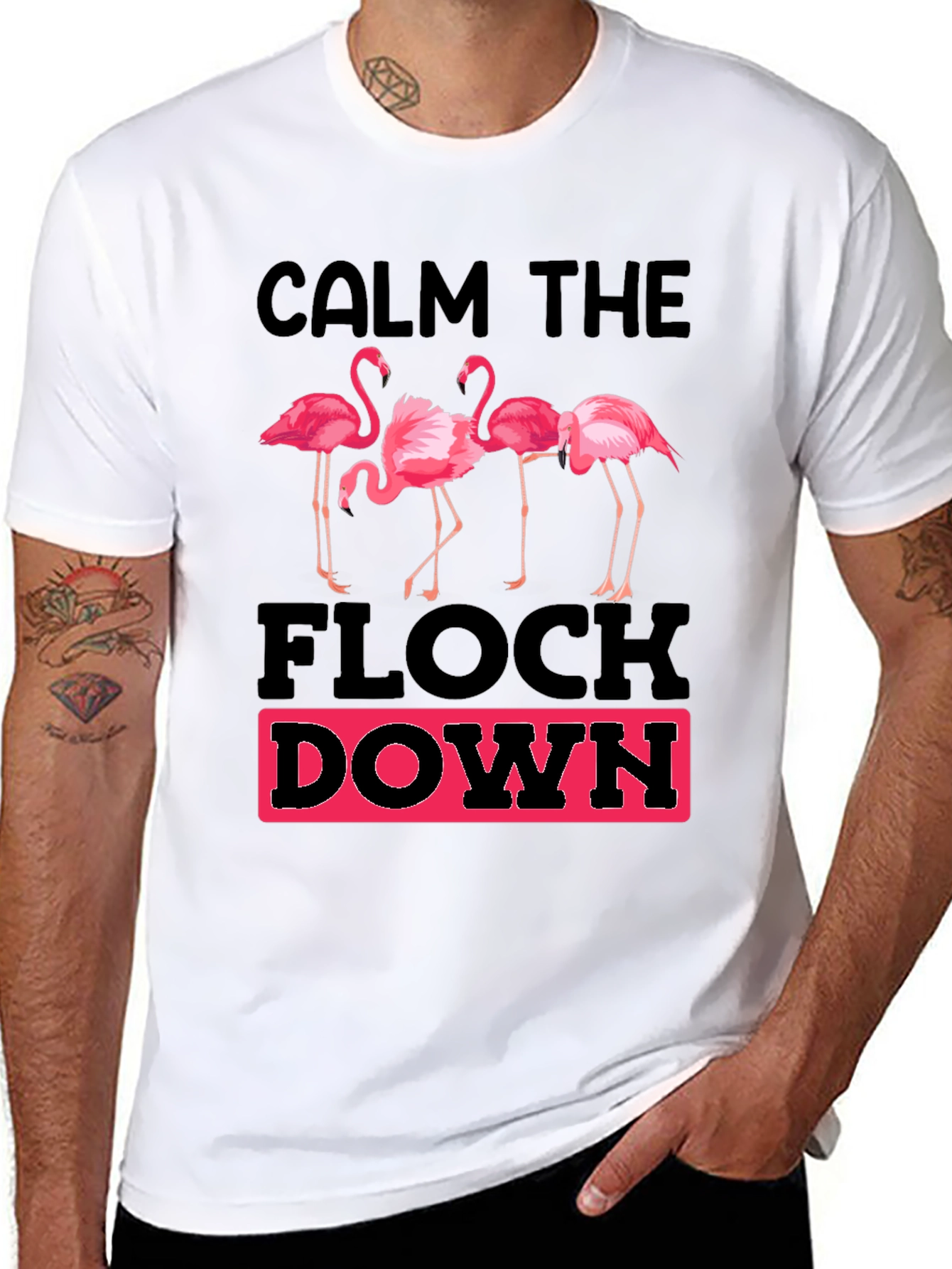 Calm The Flock Down Graphic T-Shirt