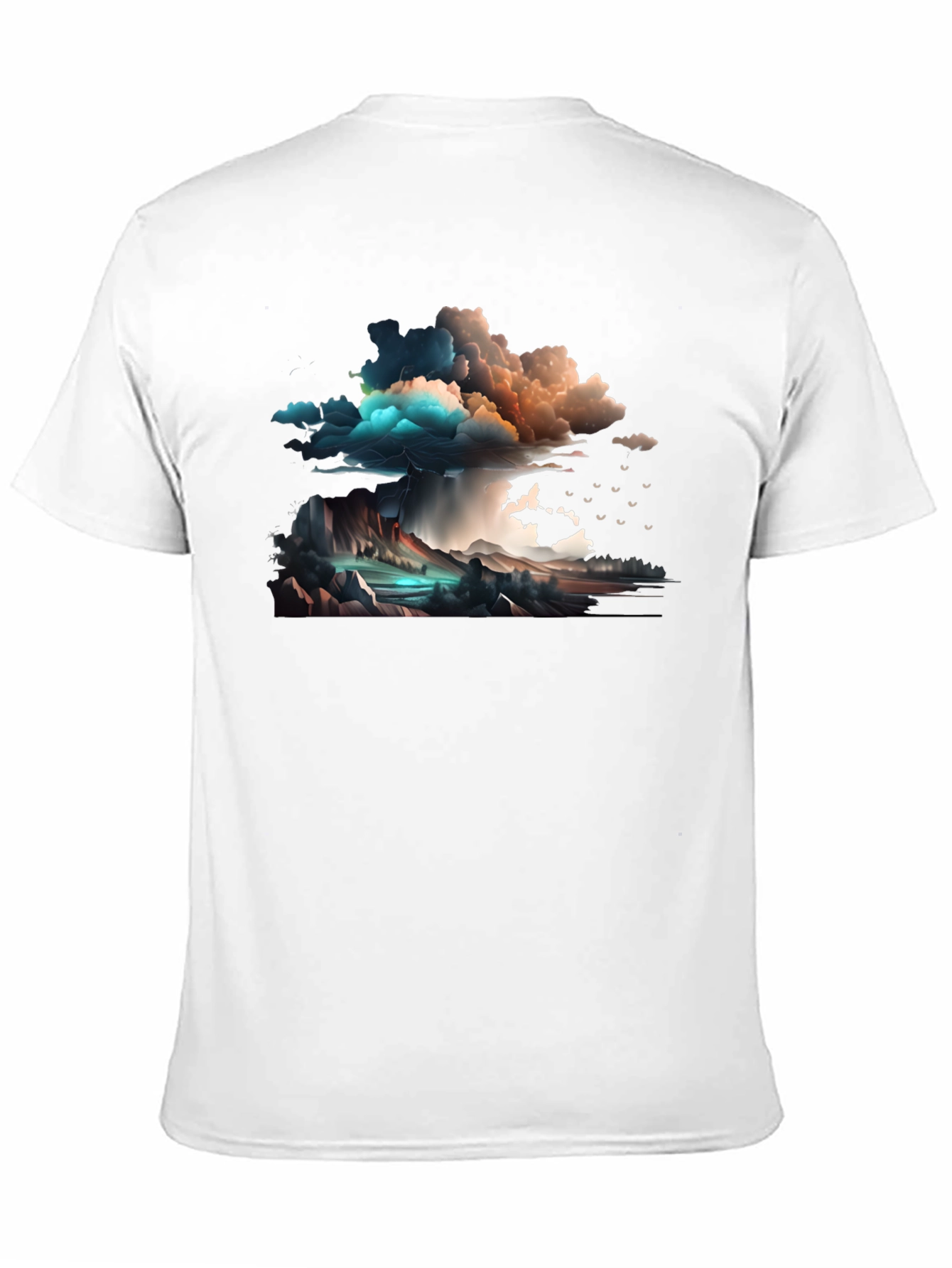 Stormy Sky Graphic Tee - Artistic Design