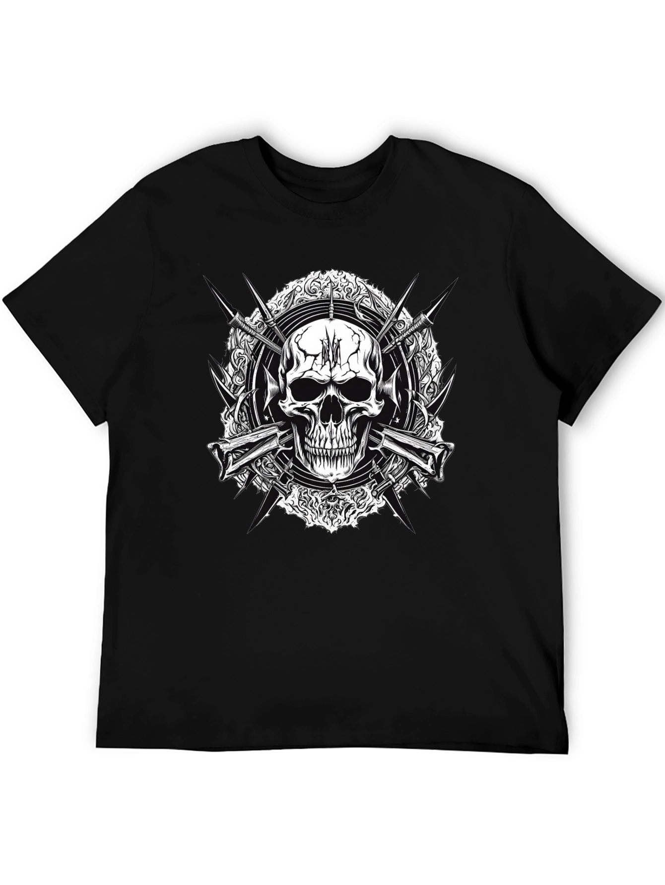 Skull & Swords Graphic T-Shirt - Edgy Design