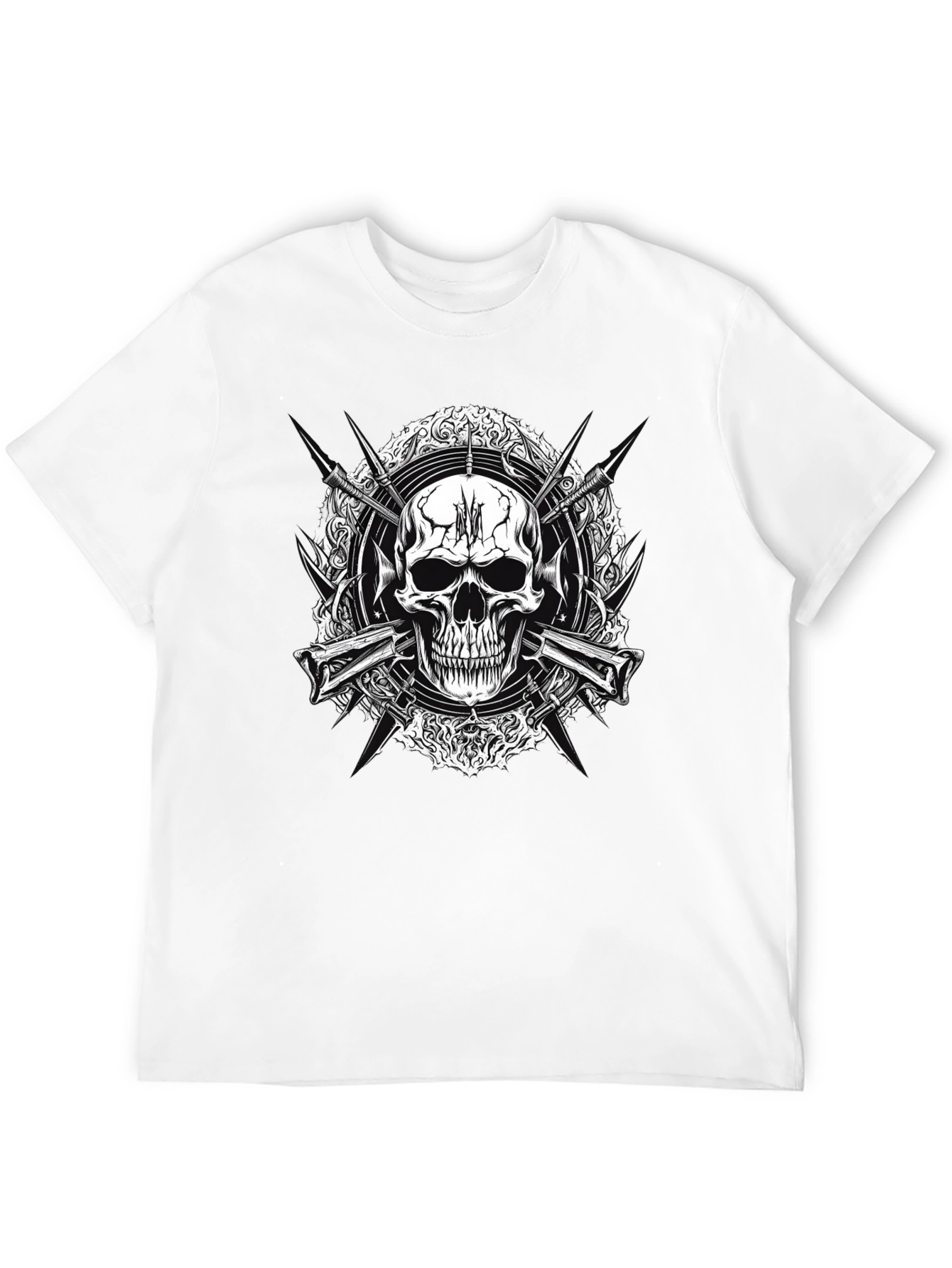 Skull & Swords Graphic T-Shirt - Edgy Design