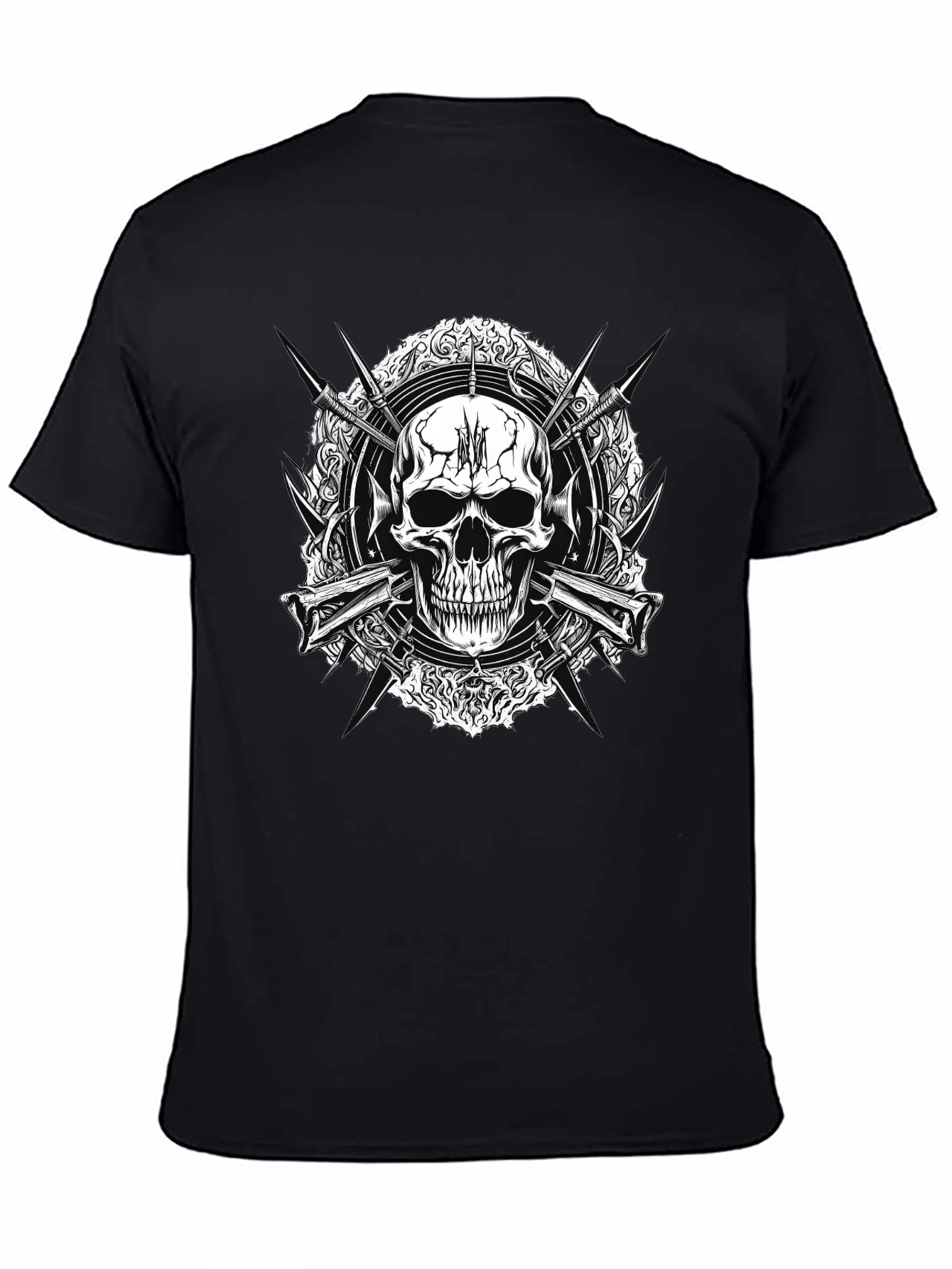 Skull & Swords Graphic T-Shirt - Edgy Design