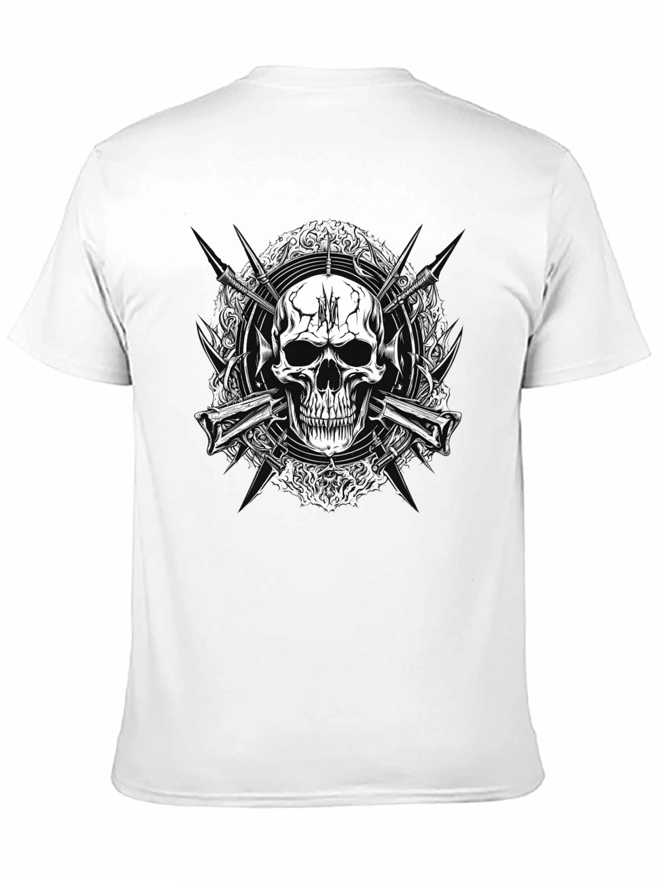 Skull & Swords Graphic T-Shirt - Edgy Design
