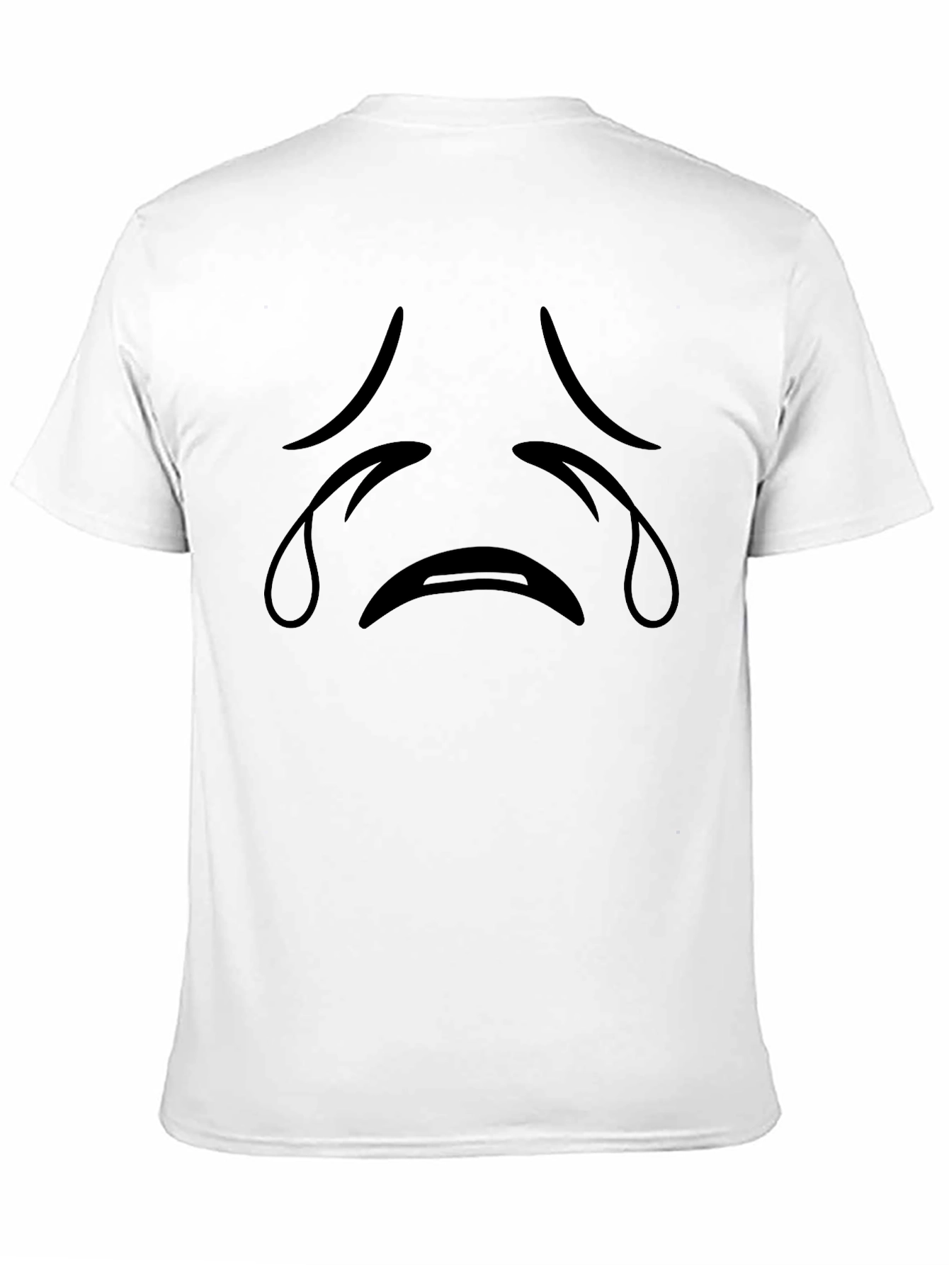 Sad Face Graphic Black T-Shirt