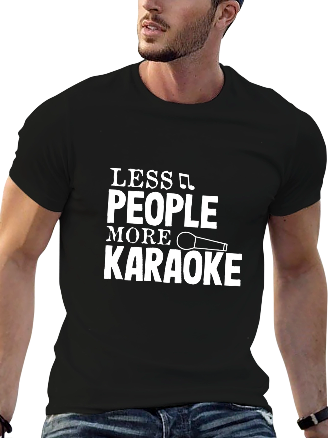 Karaoke Lovers Tee: Less People More Karaoke!