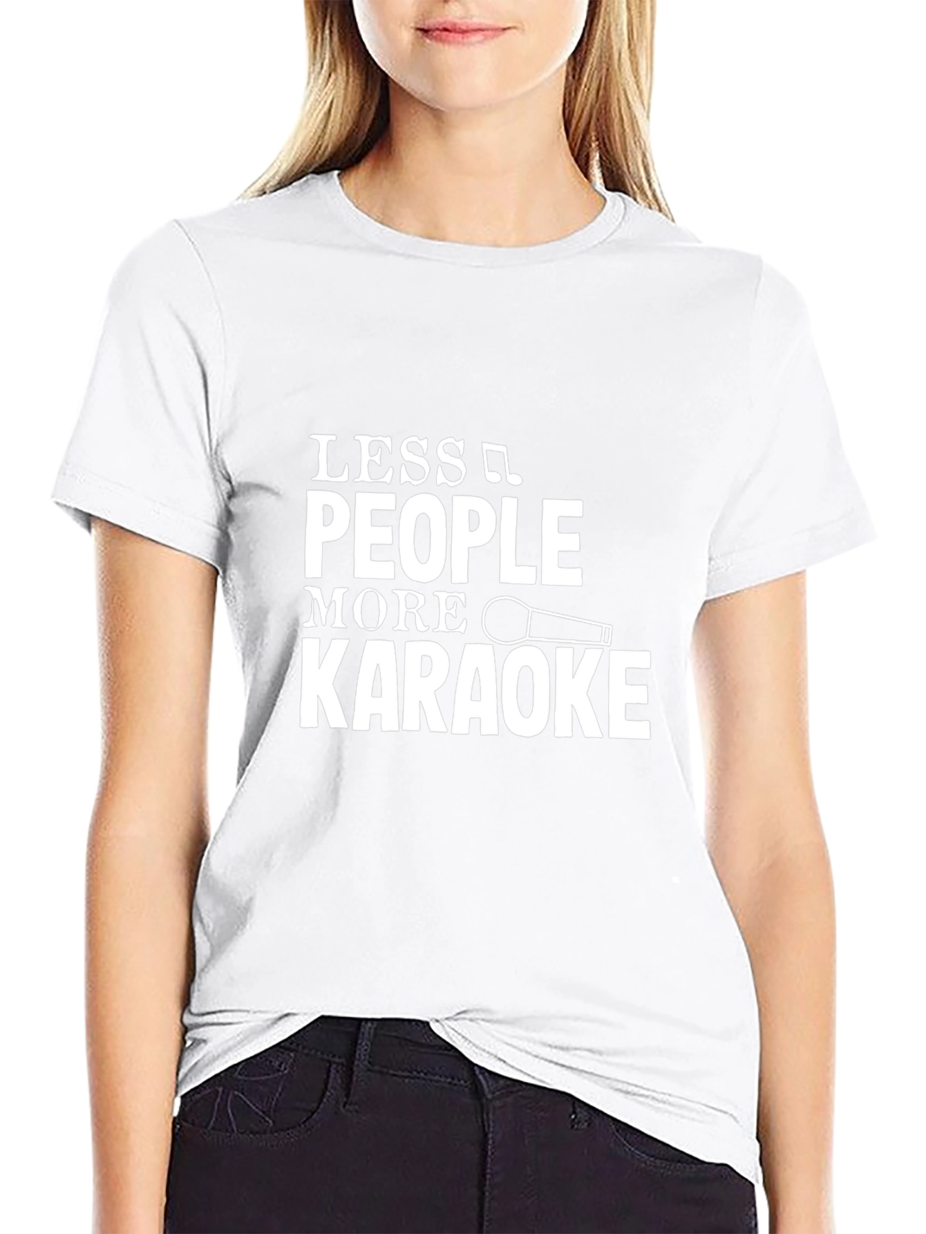 Karaoke Lovers Tee: Less People More Karaoke!