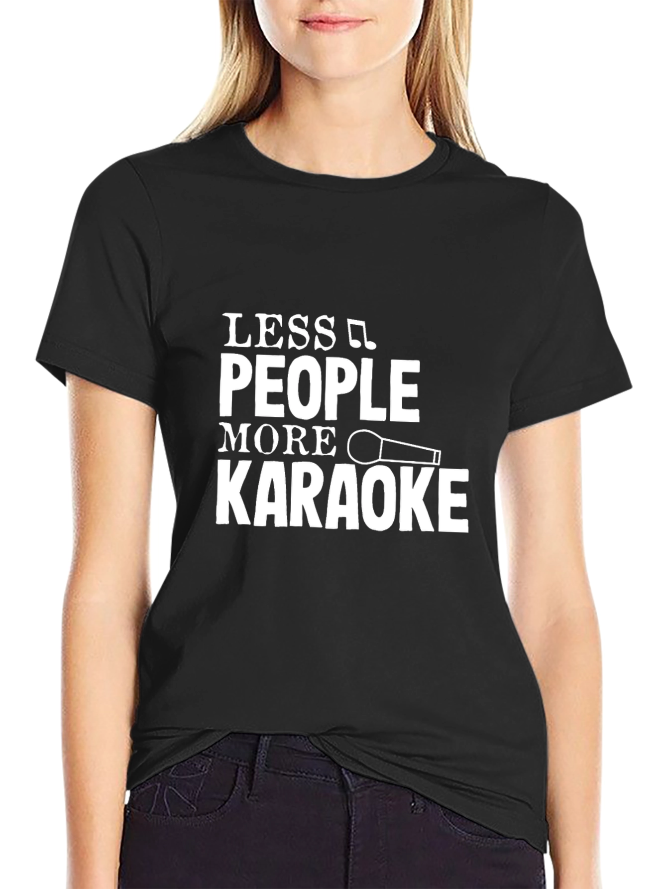 Karaoke Lovers Tee: Less People More Karaoke!