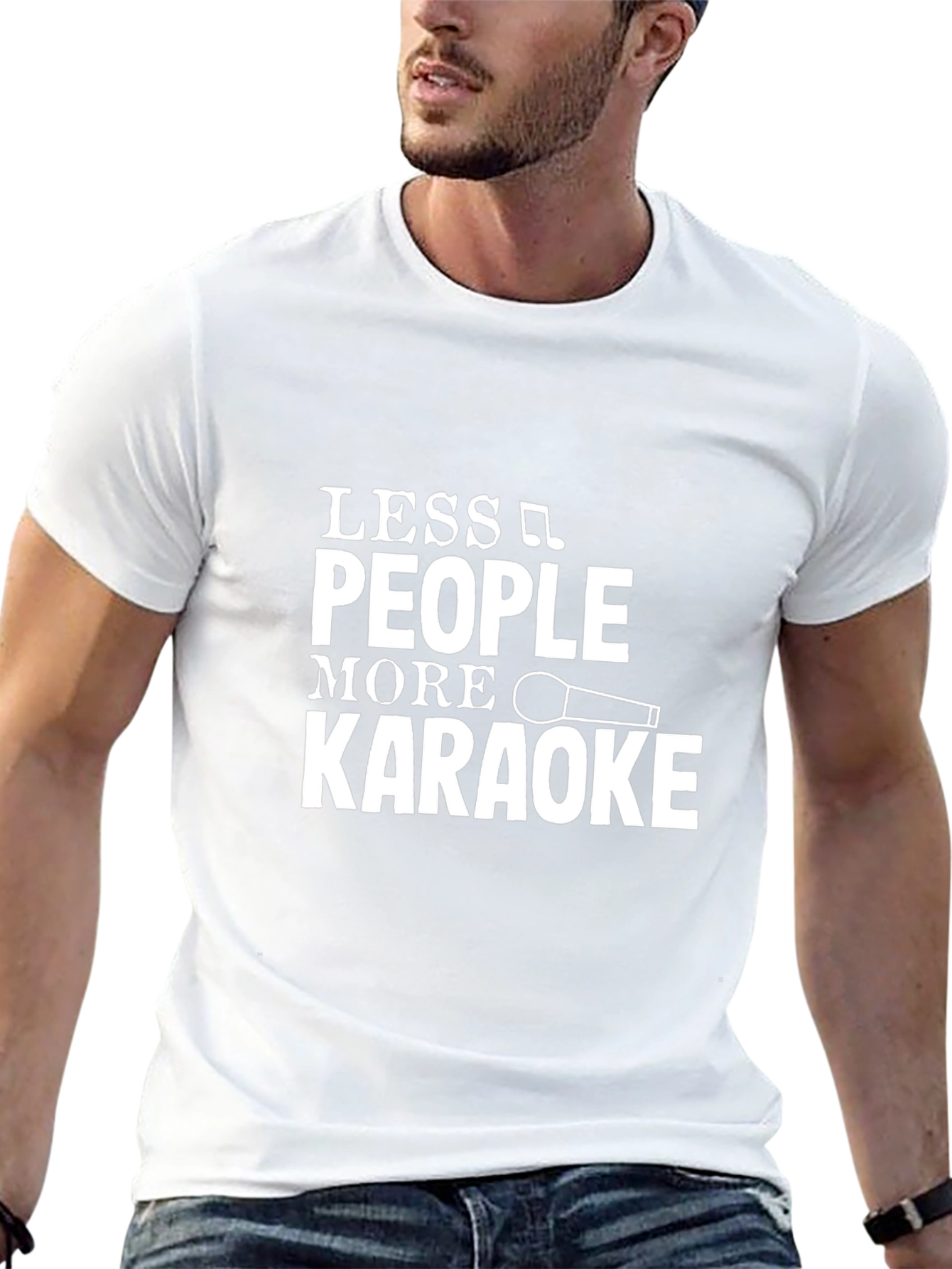 Karaoke Lovers Tee: Less People More Karaoke!