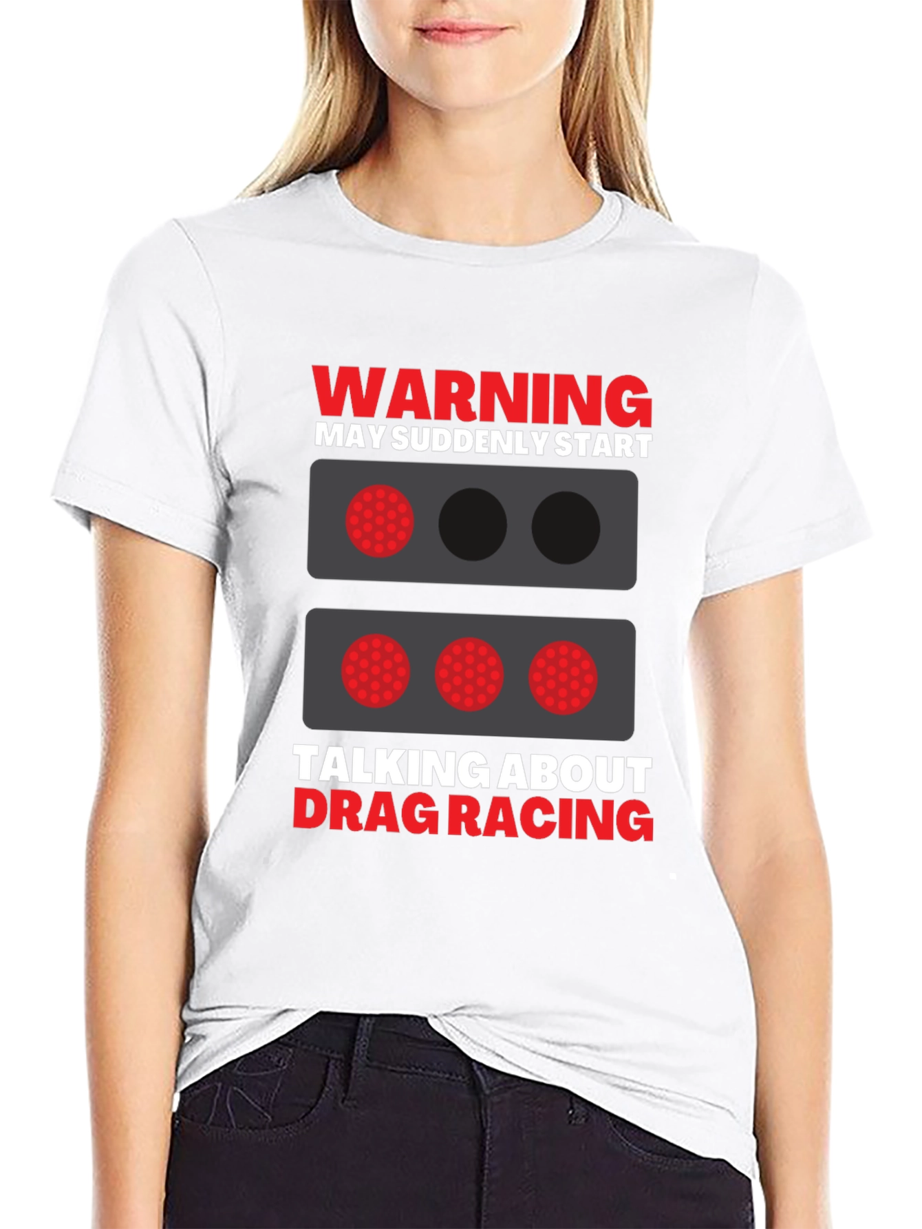 Drag Racing Warning Graphic T-Shirt
