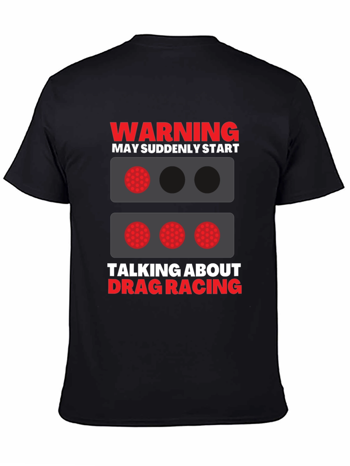 Drag Racing Warning Graphic T-Shirt