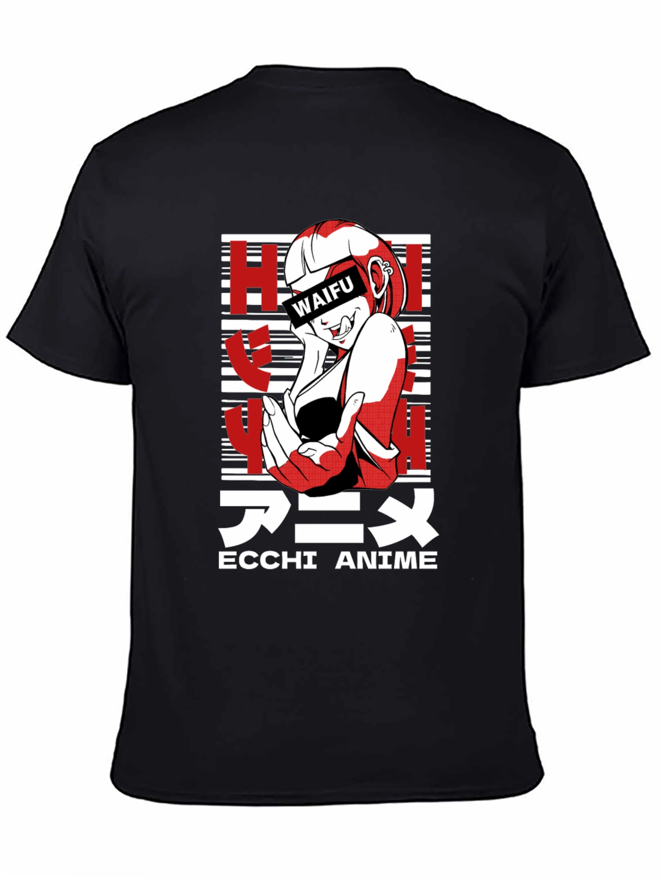 Waifu Ecchi Anime T-Shirt - Black