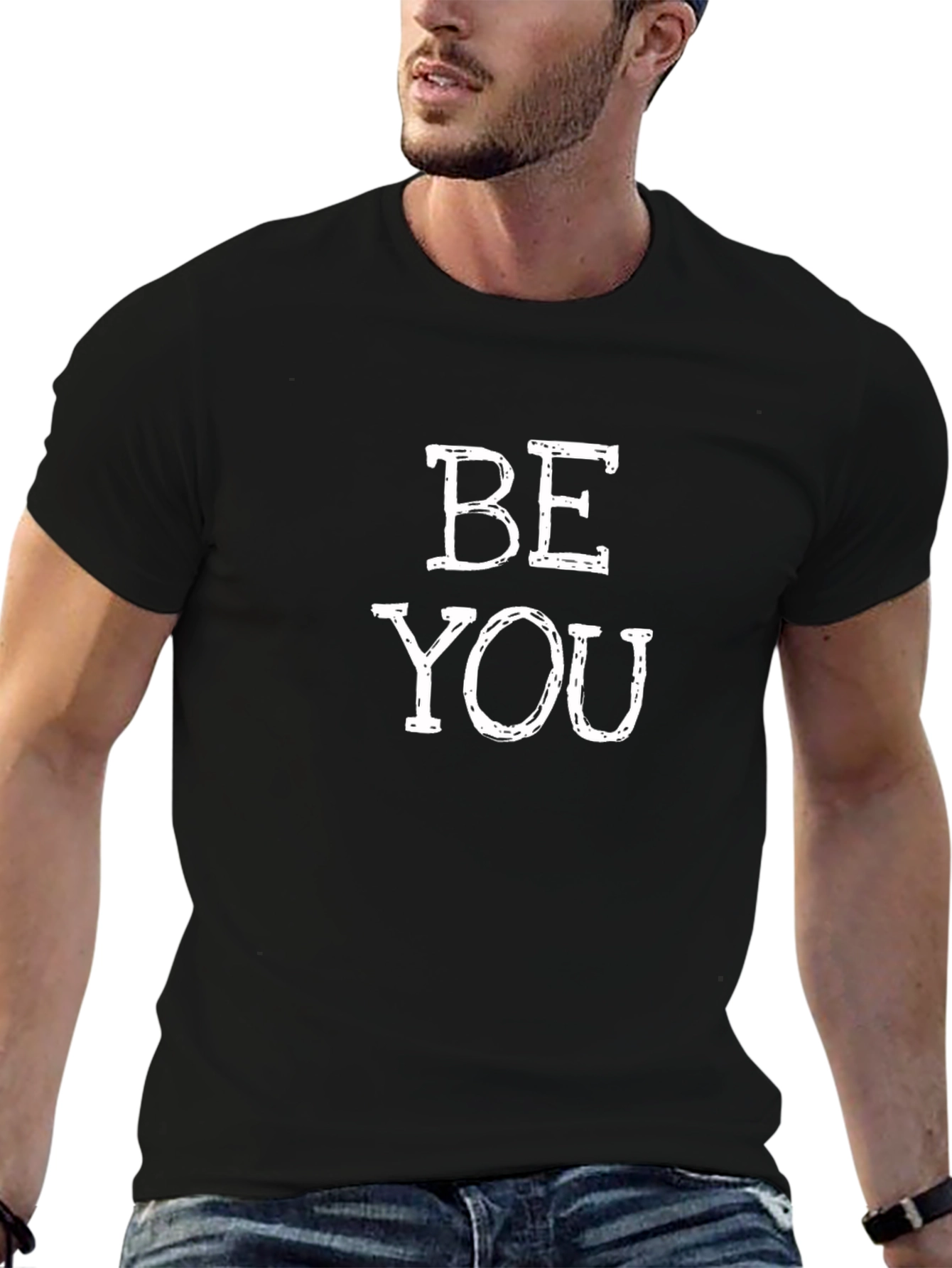 Be You Black Graphic T-Shirt