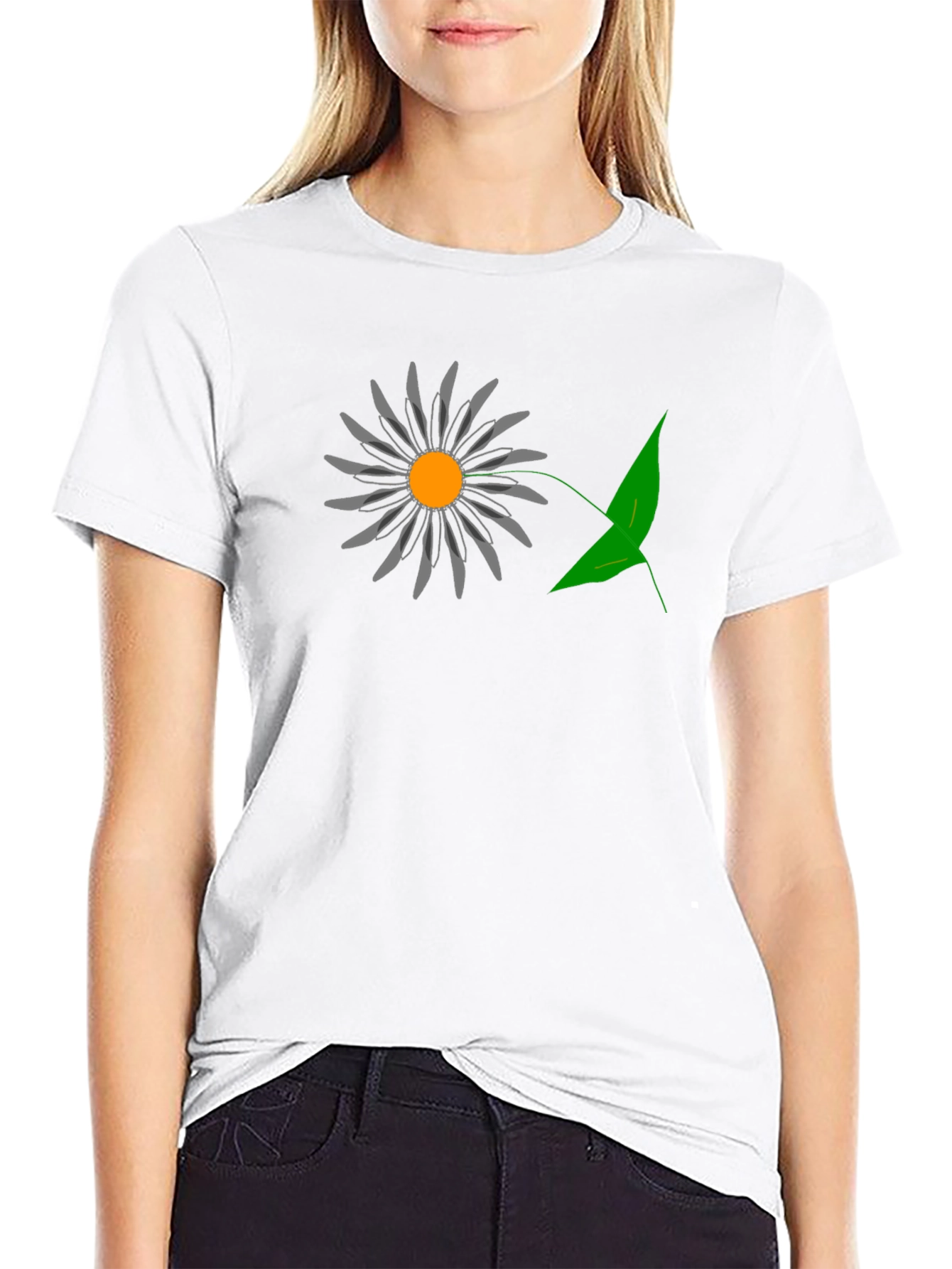 Mens Black Graphic T-Shirt - Daisy Design