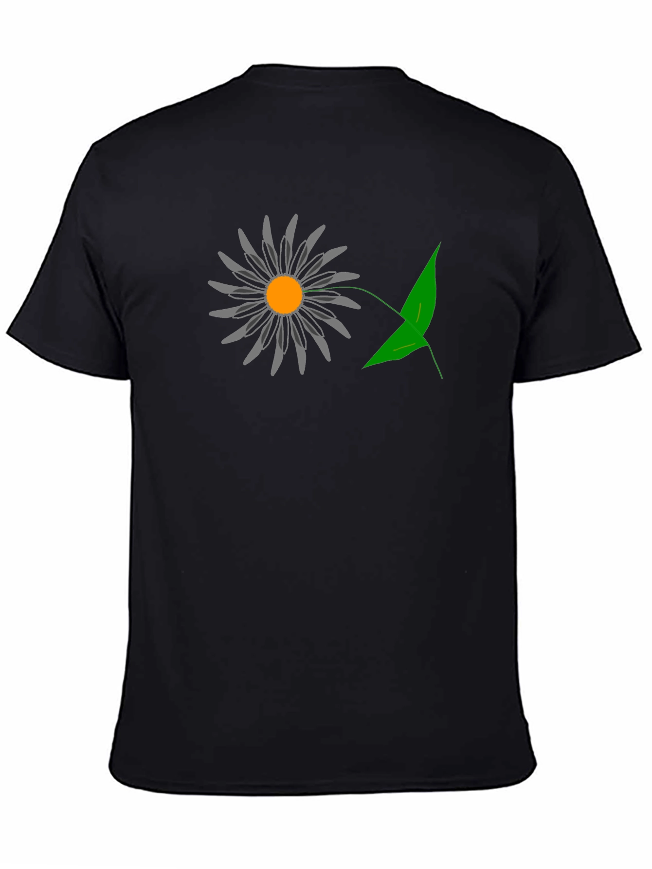 Mens Black Graphic T-Shirt - Daisy Design