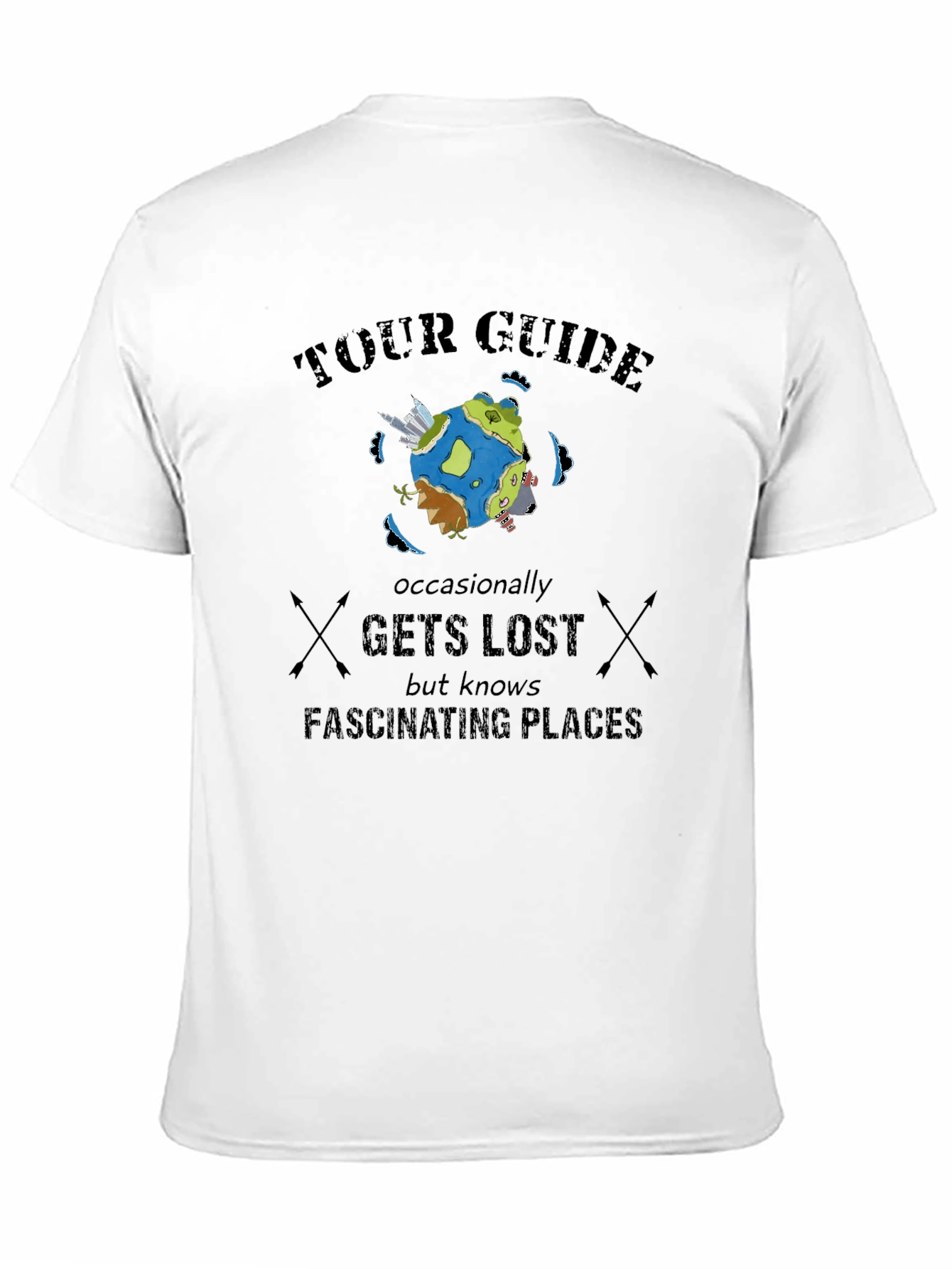 Tour Guide Themed Graphic T-Shirt