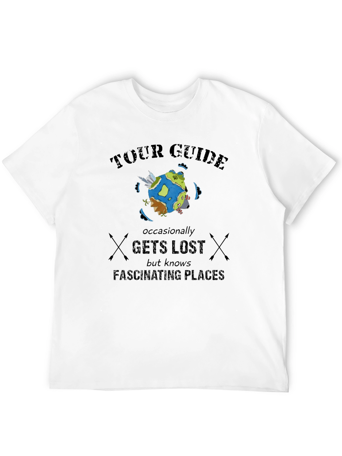Tour Guide Themed Graphic T-Shirt