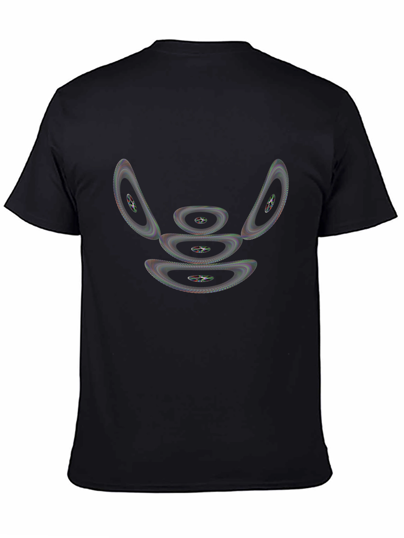 Abstract Geometric Design Black T-Shirt