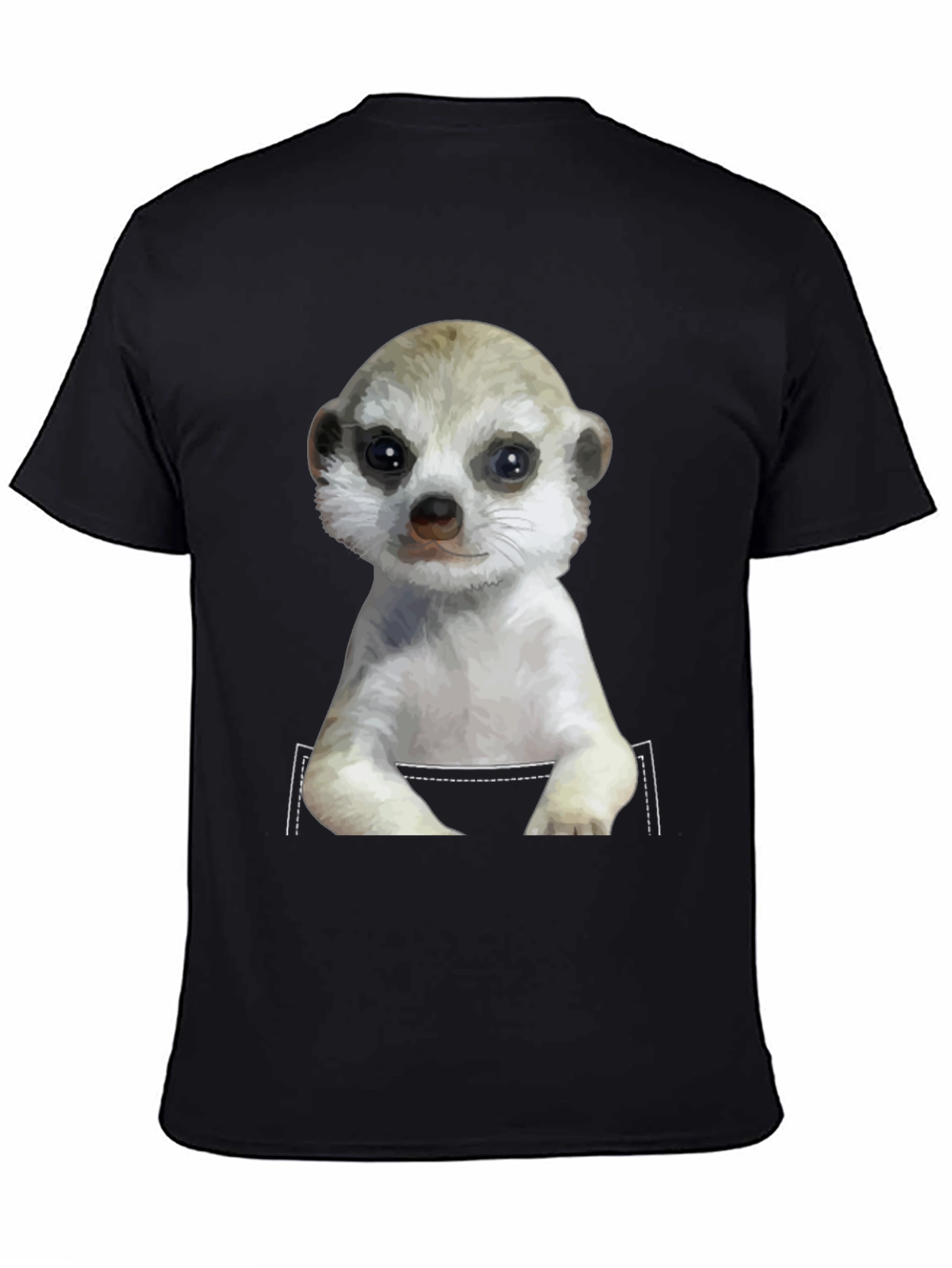 Meerkat in Pocket T-Shirt - Novelty Design