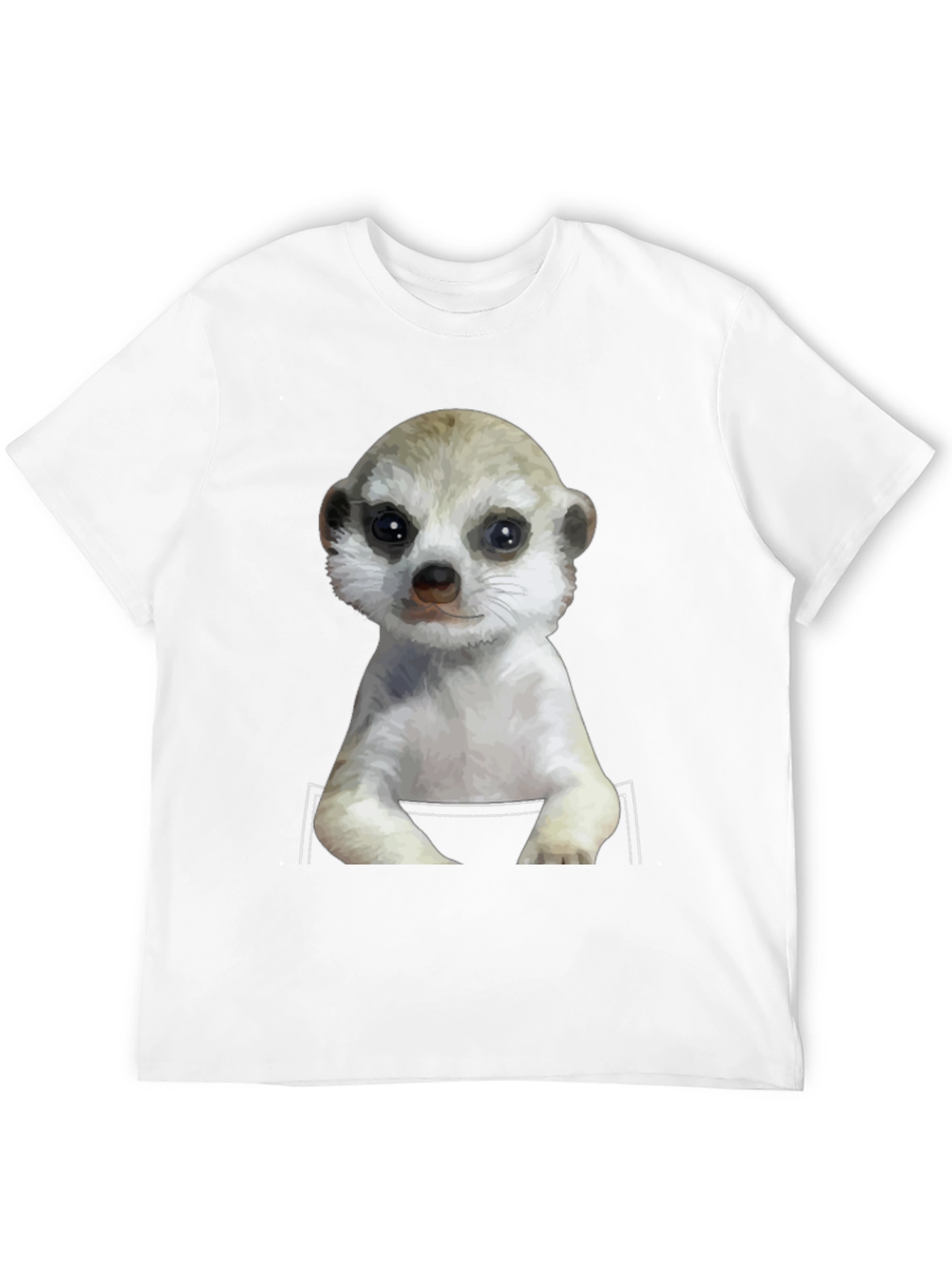Meerkat in Pocket T-Shirt - Novelty Design