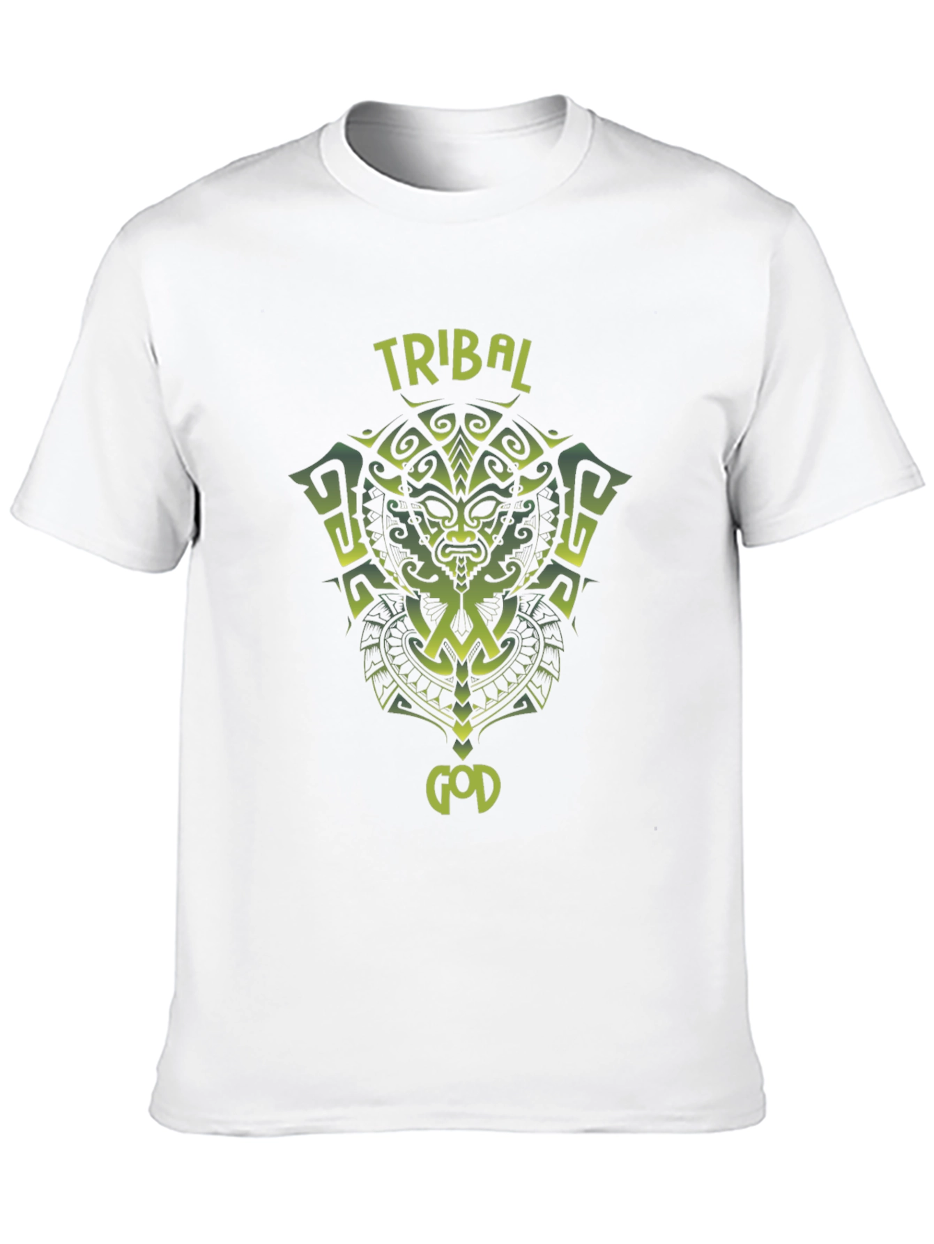 Tribal God Graphic T-Shirt - Black