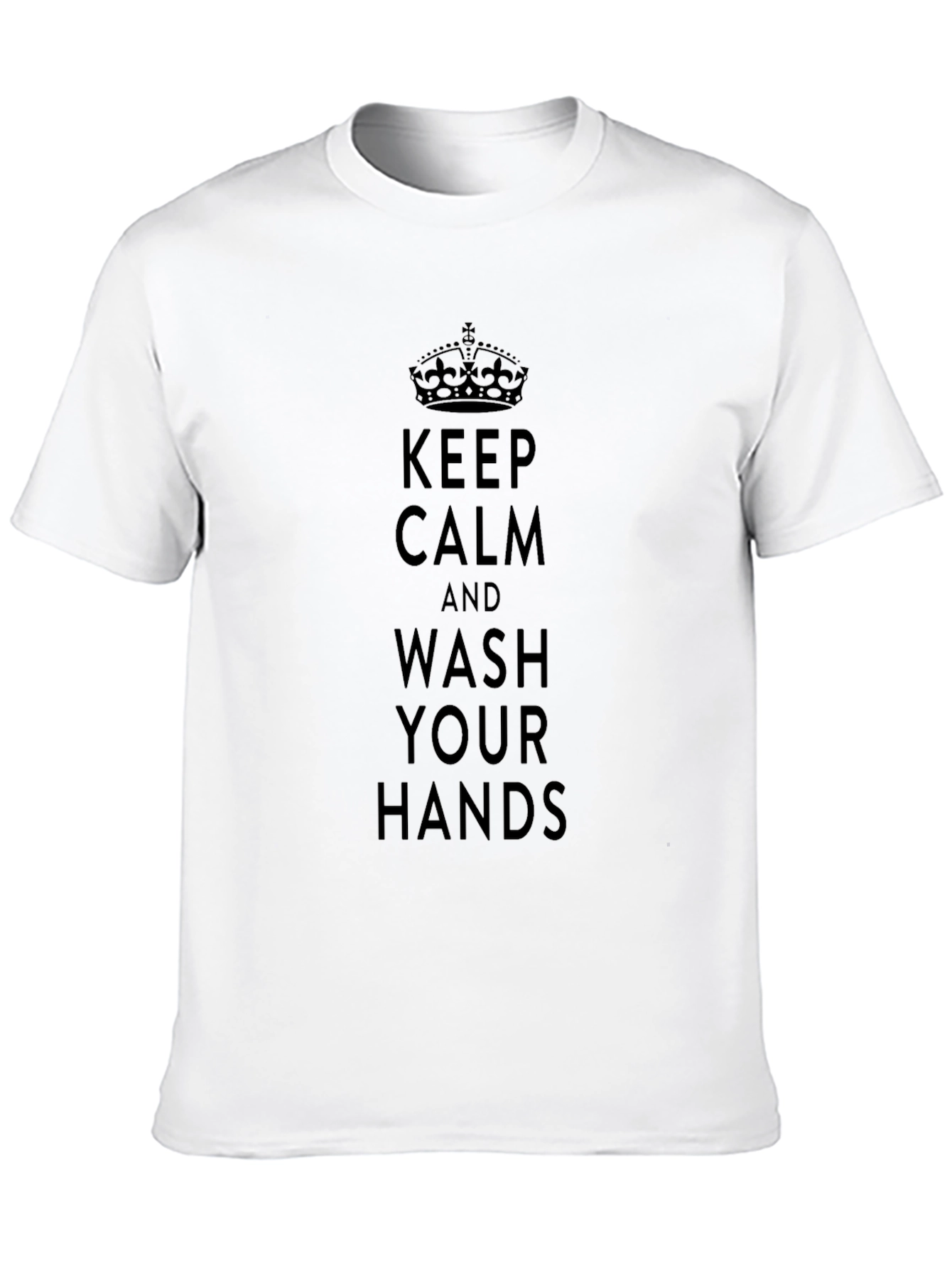 Keep Calm and Wash Your Hands Black T-Shirt