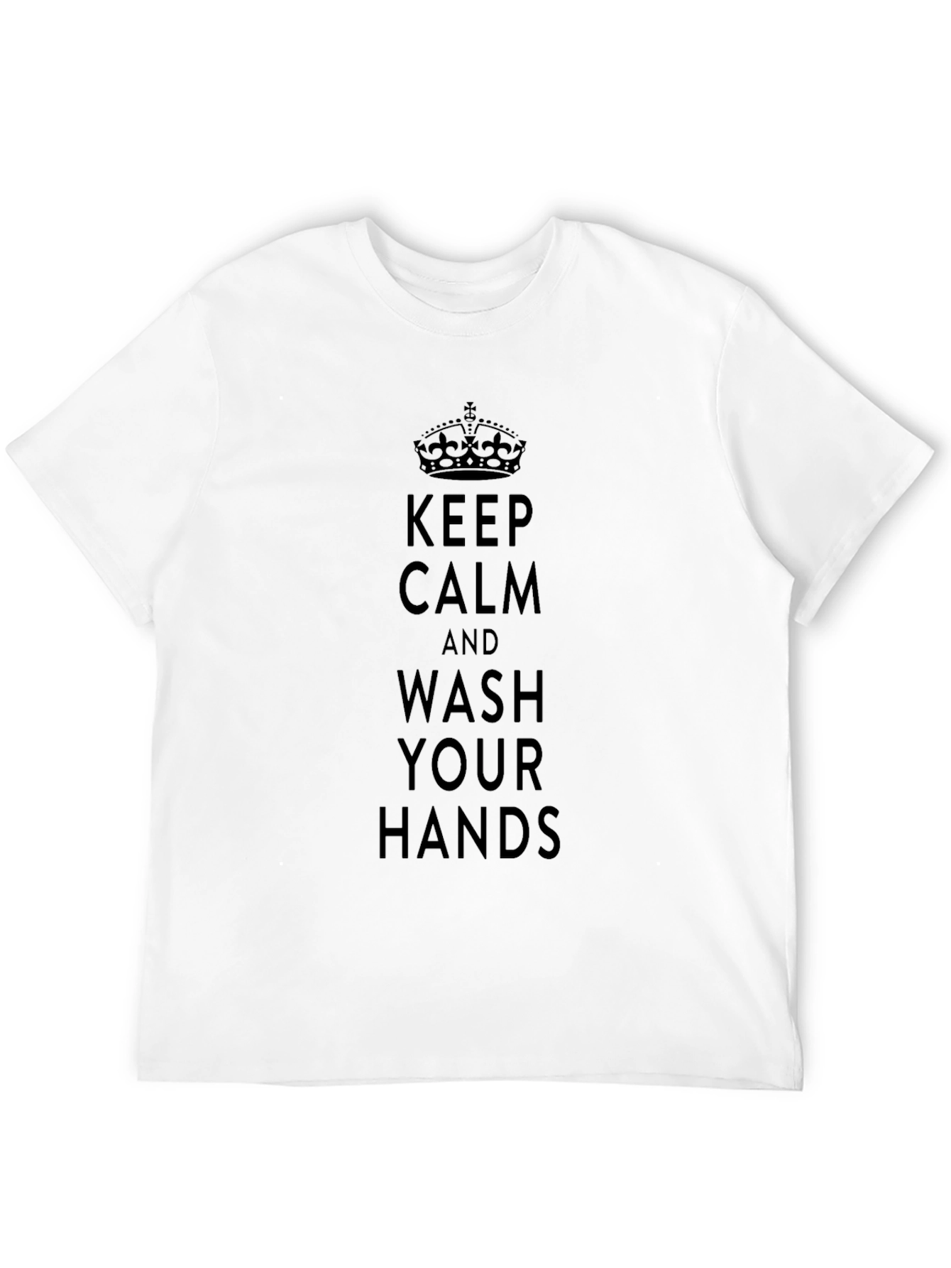 Keep Calm and Wash Your Hands Black T-Shirt
