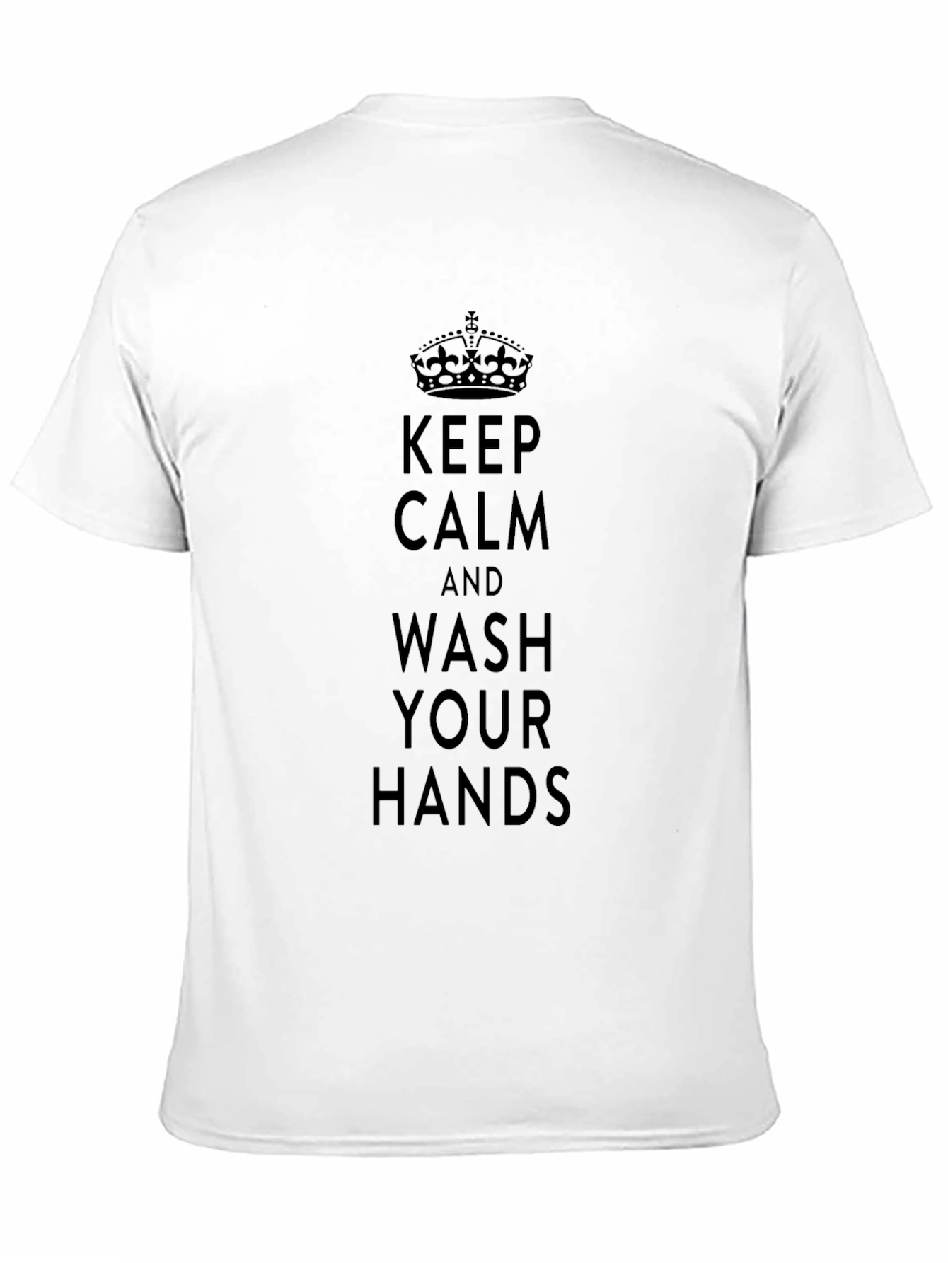 Keep Calm and Wash Your Hands Black T-Shirt