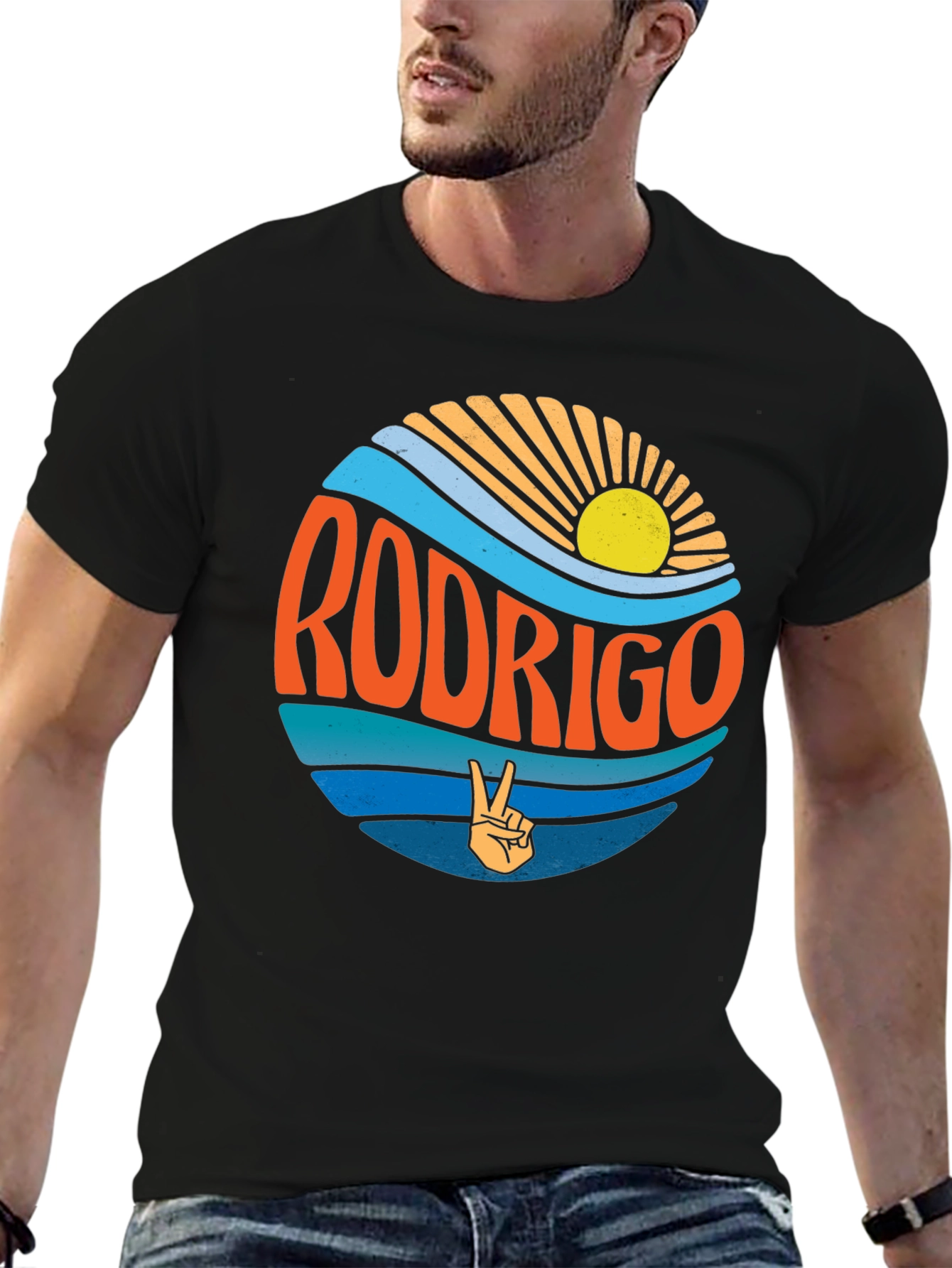 Retro Rodrigo T-Shirt - Surf & Sun Design