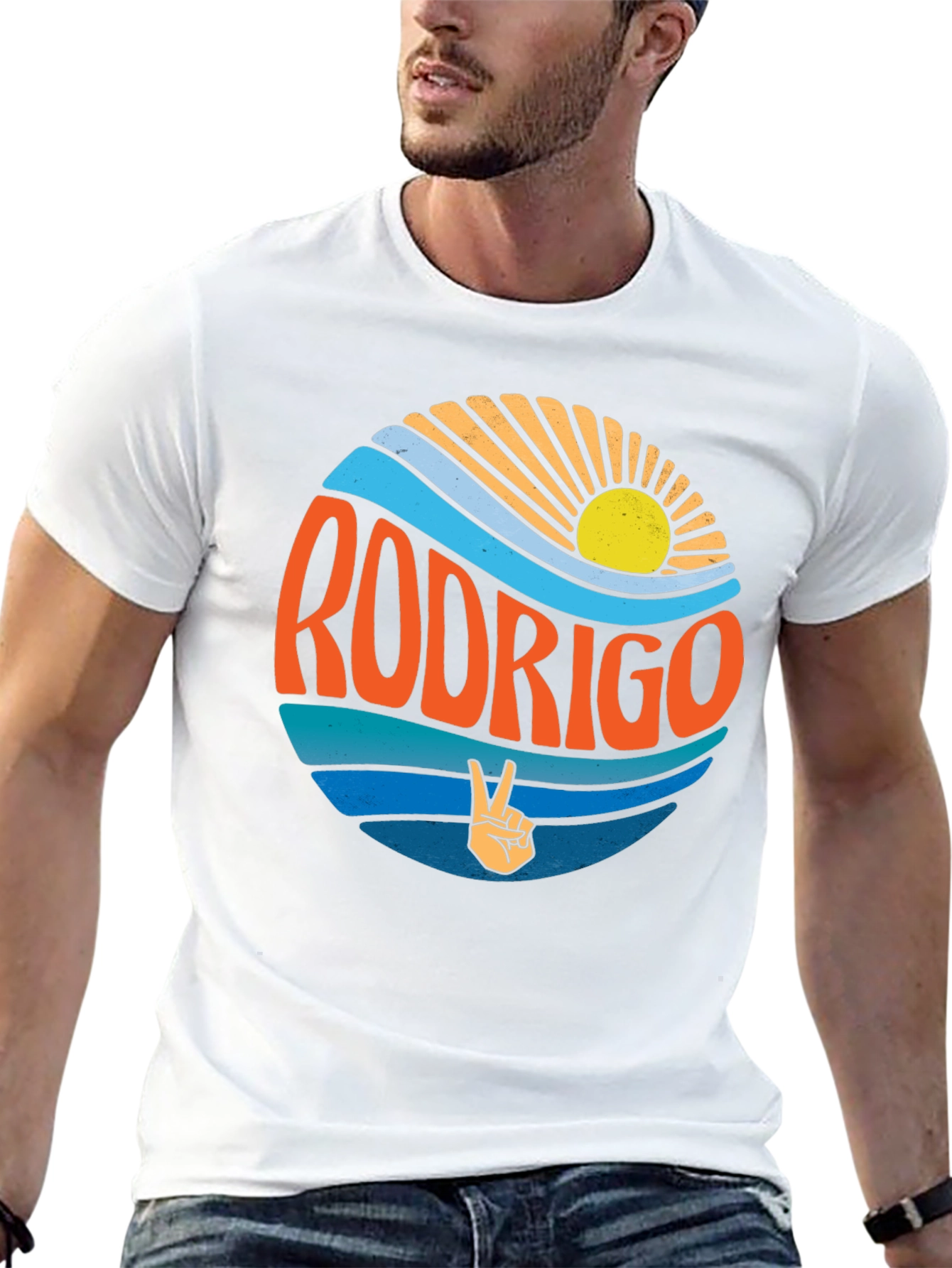 Retro Rodrigo T-Shirt - Surf & Sun Design