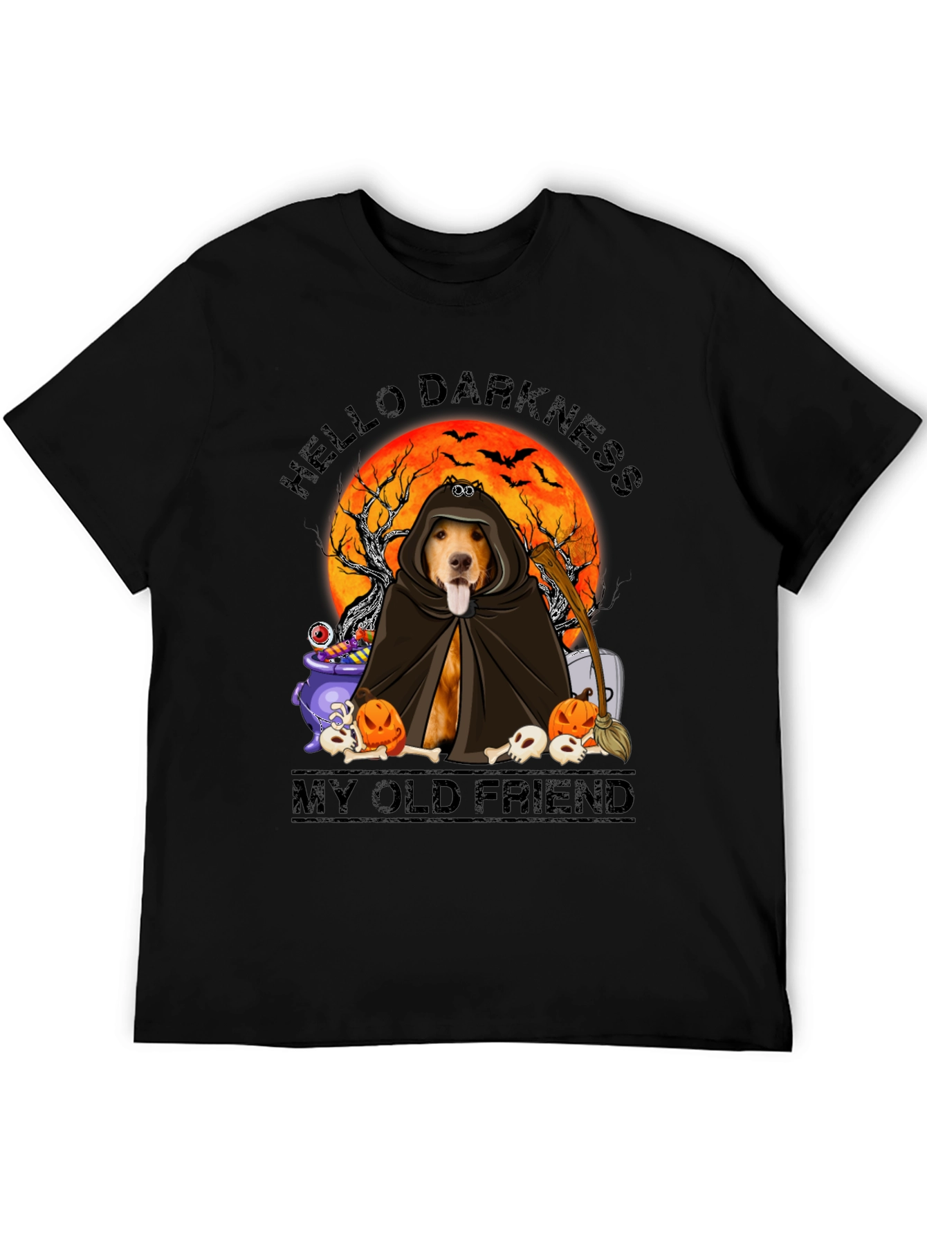 Halloween Dog Graphic T-Shirt