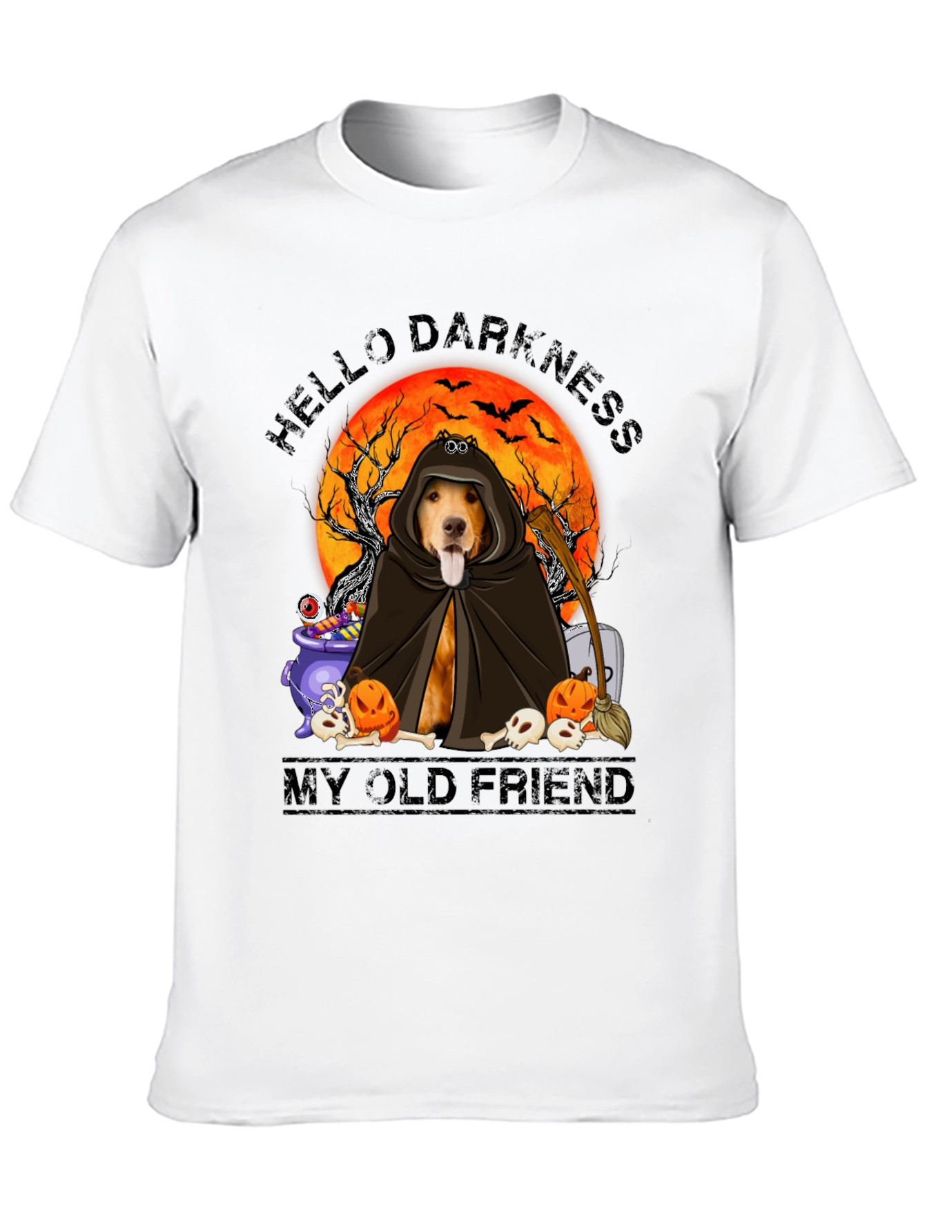 Halloween Dog Graphic T-Shirt