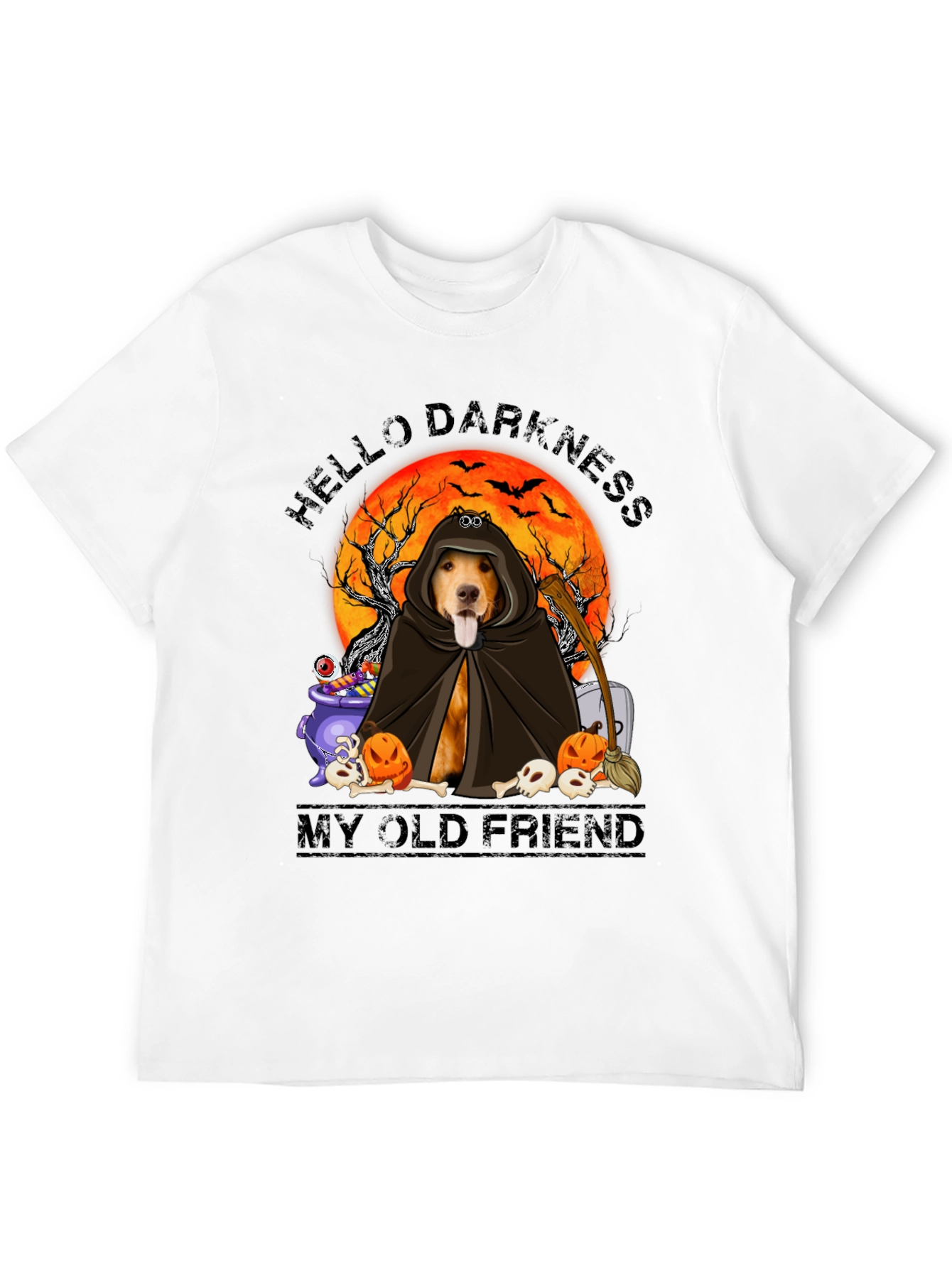 Halloween Dog Graphic T-Shirt