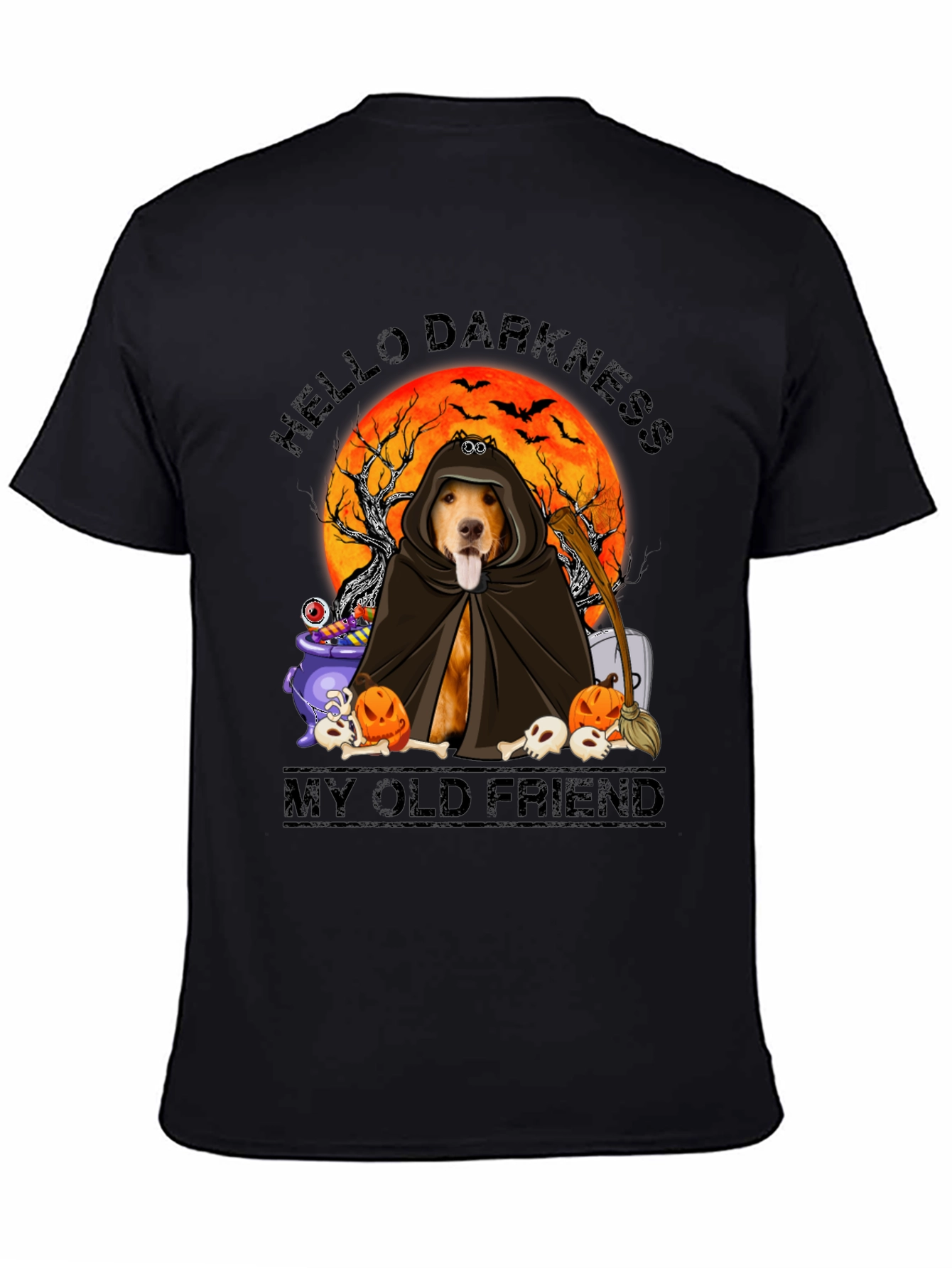 Halloween Dog Graphic T-Shirt