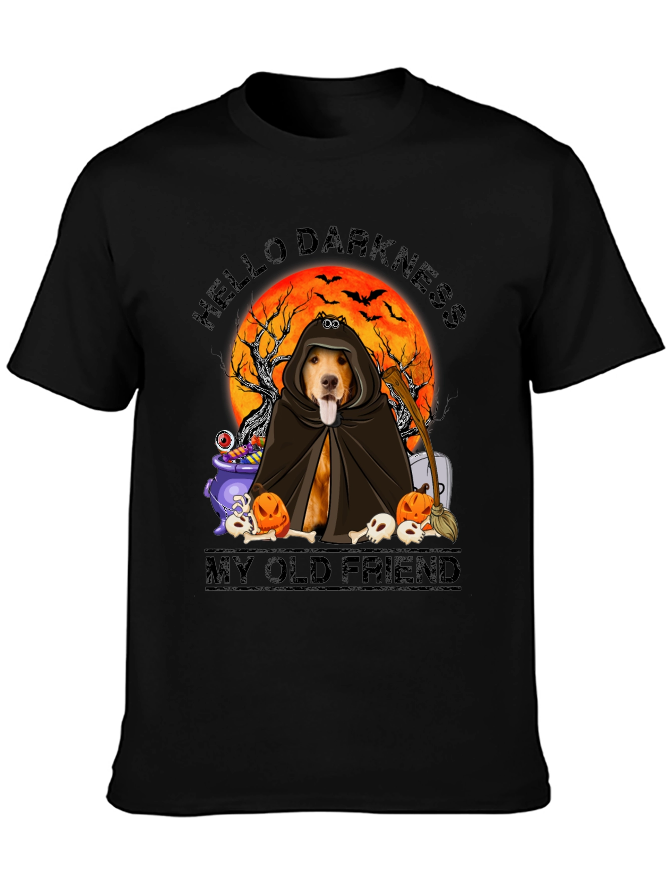 Halloween Dog Graphic T-Shirt