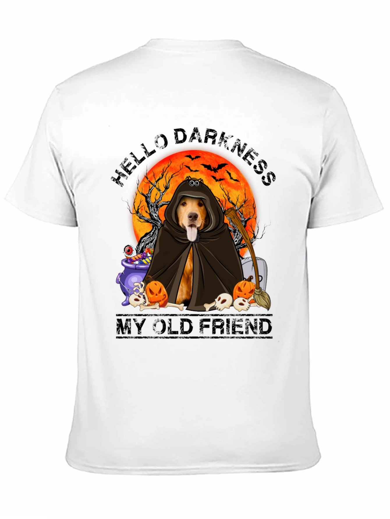 Halloween Dog Graphic T-Shirt