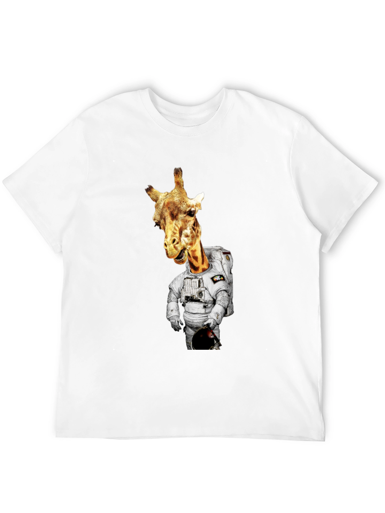 Giraffe Astronaut Graphic Tee - Mens Black T-Shirt