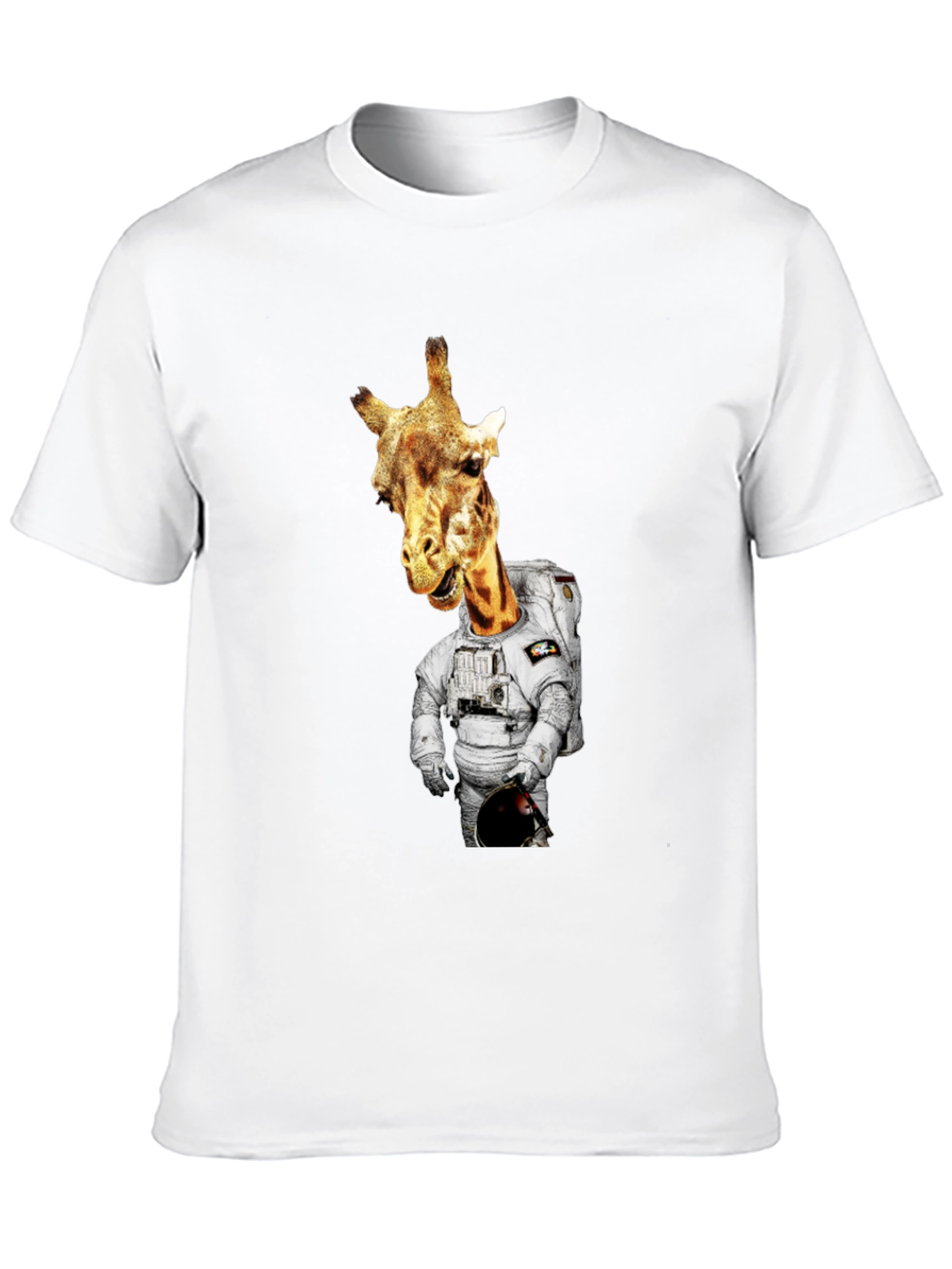 Giraffe Astronaut Graphic Tee - Mens Black T-Shirt