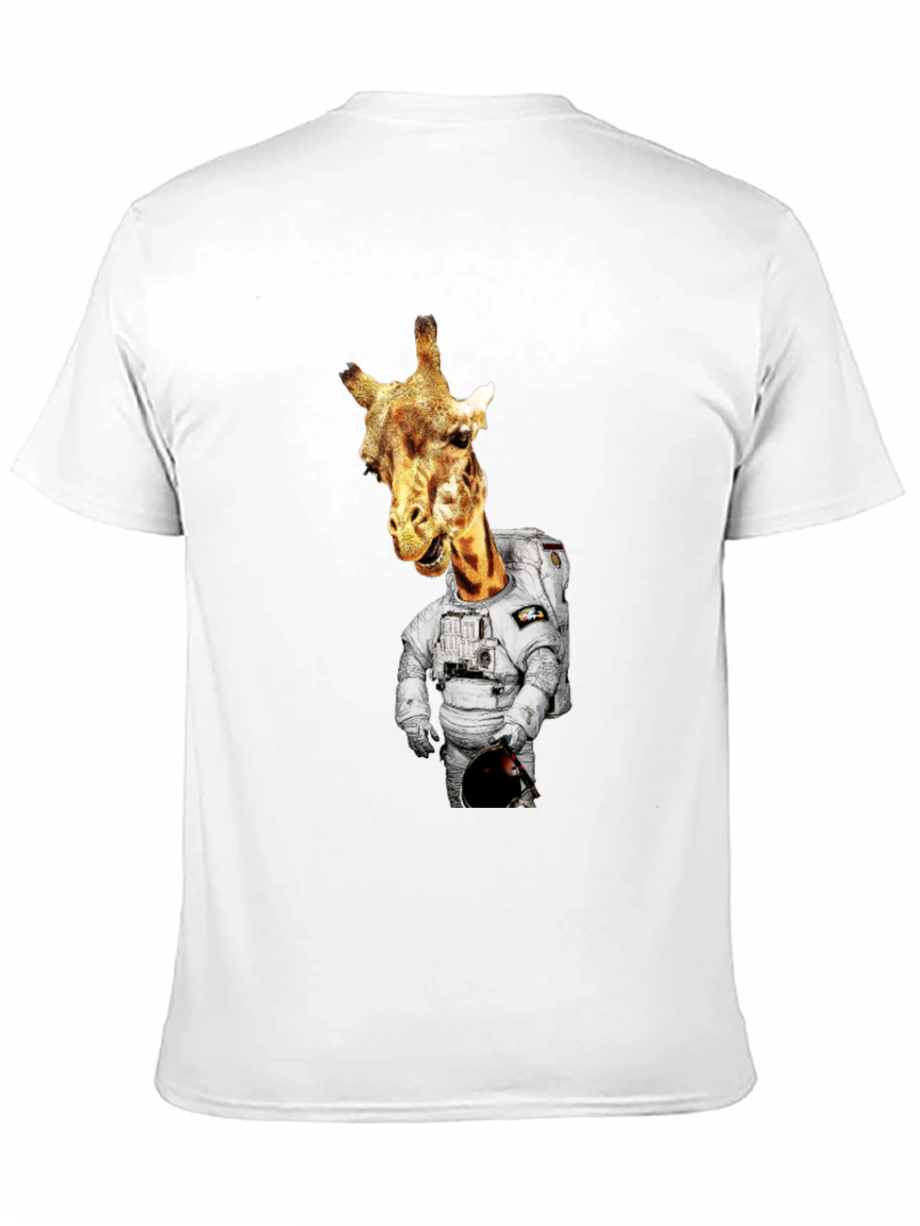 Giraffe Astronaut Graphic Tee - Mens Black T-Shirt