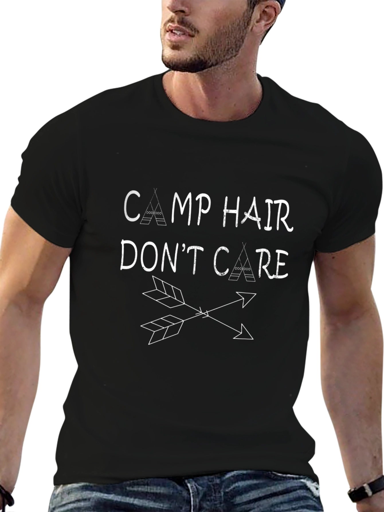 Camp Hair Dont Care Black T-Shirt