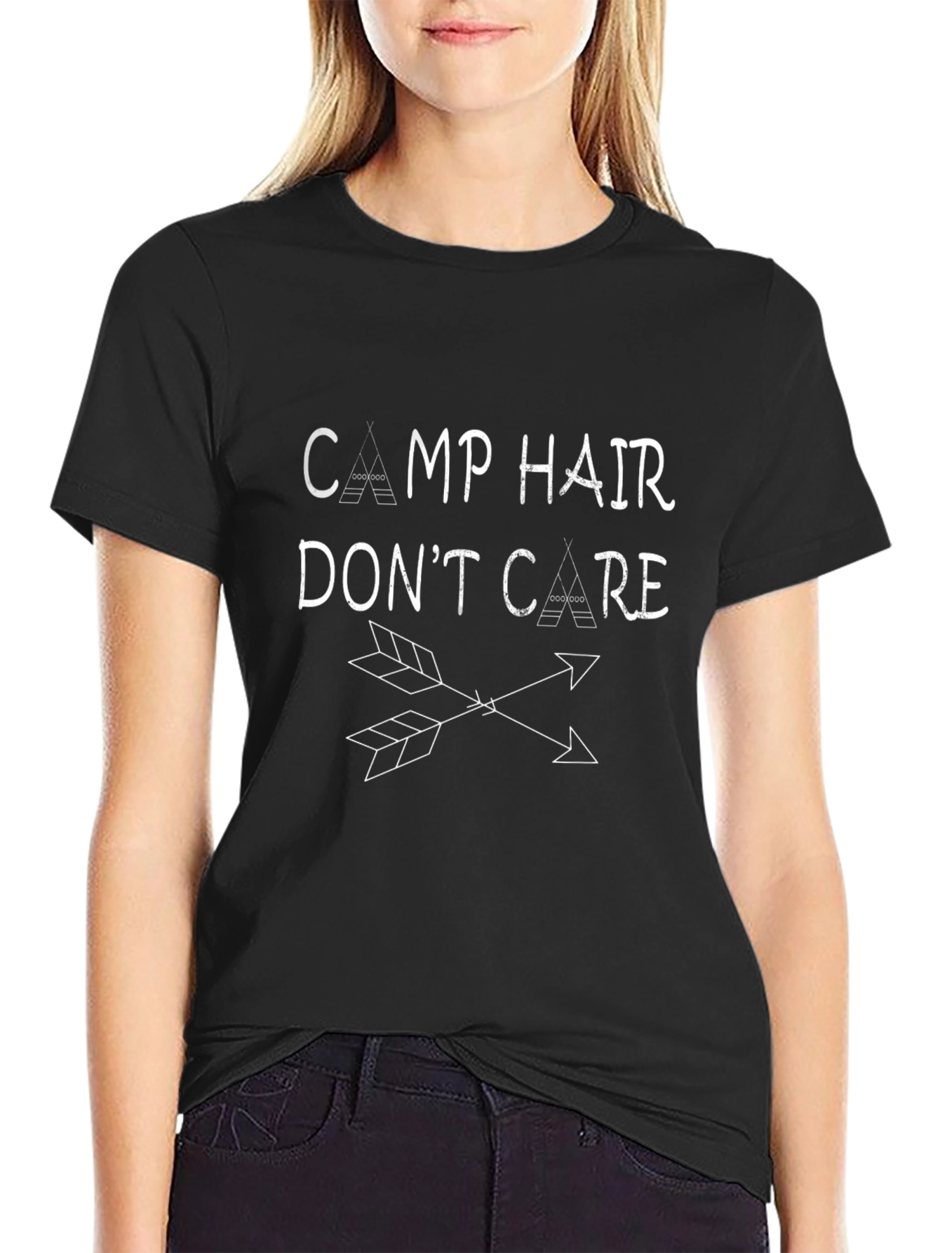 Camp Hair Dont Care Black T-Shirt