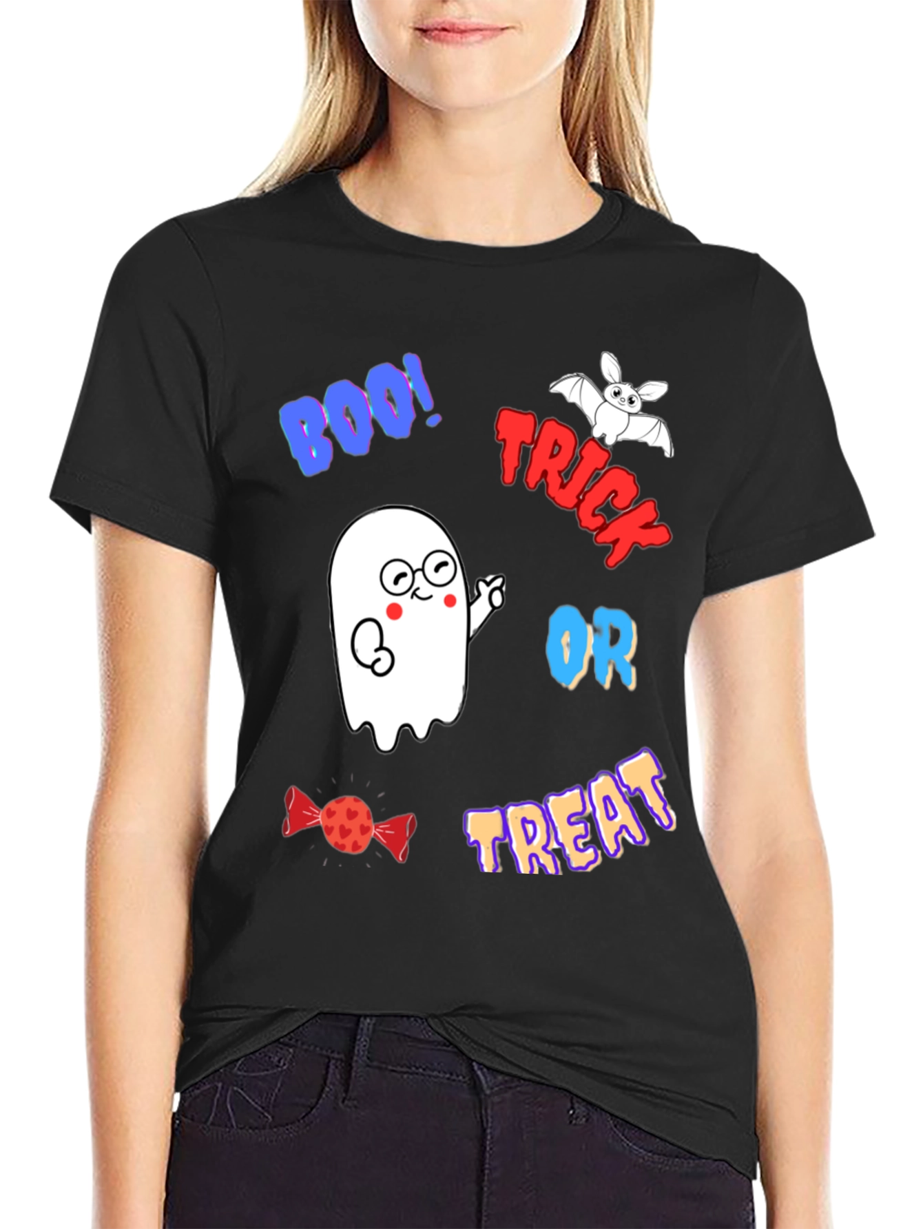 Halloween Ghost T-Shirt - Trick or Treat Tee