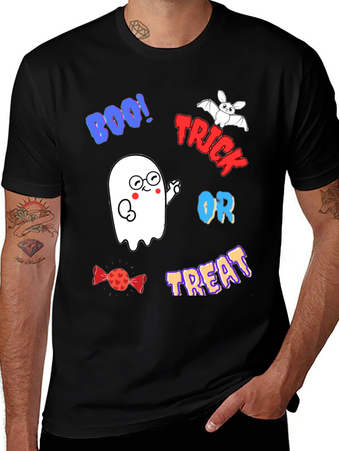 Halloween Ghost T-Shirt - Trick or Treat Tee
