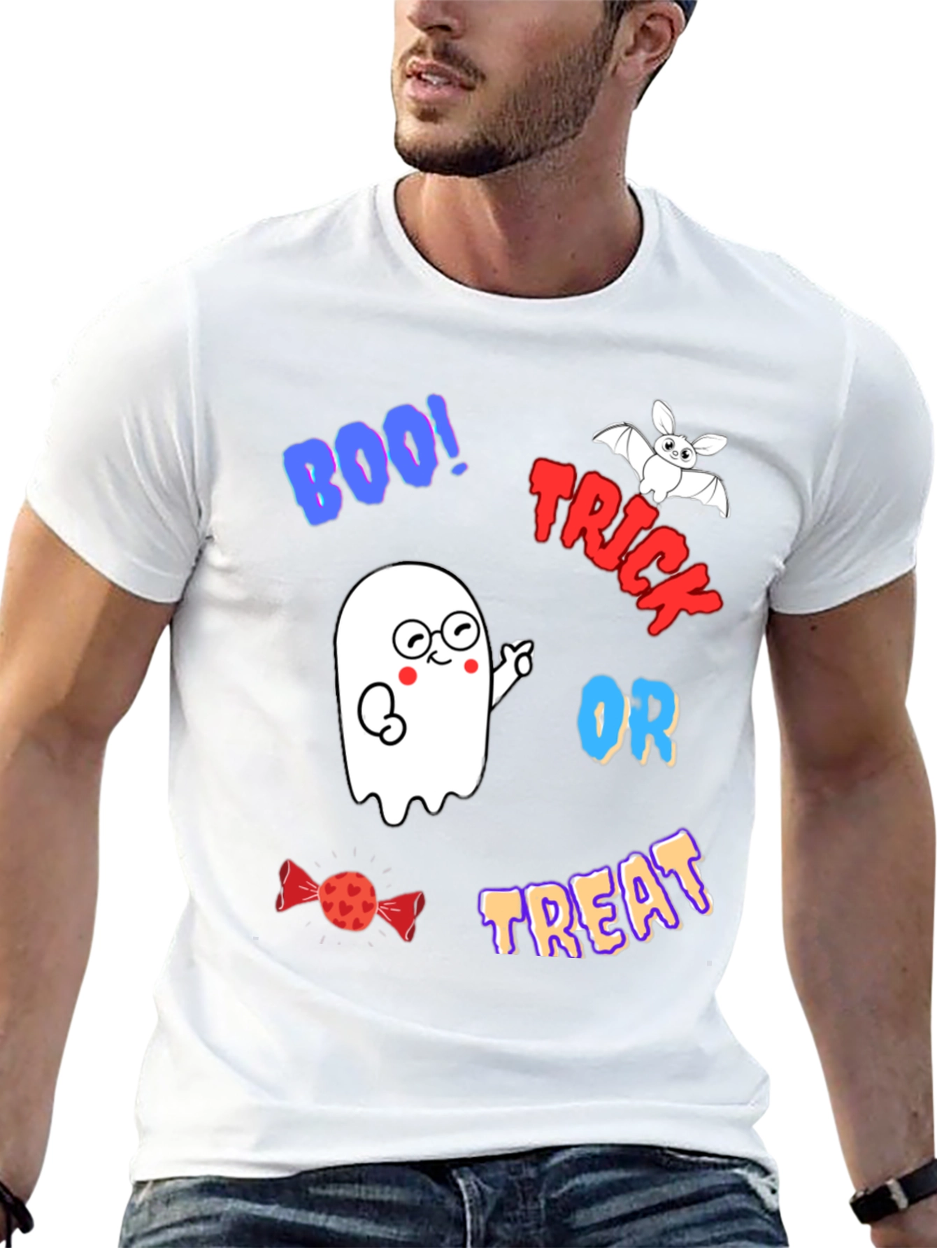 Halloween Ghost T-Shirt - Trick or Treat Tee