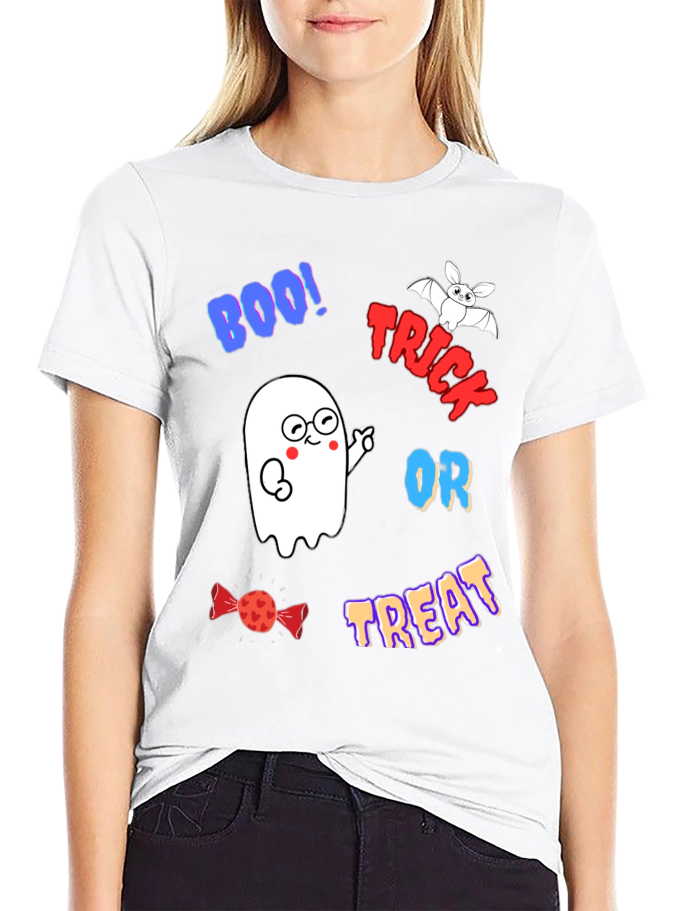 Halloween Ghost T-Shirt - Trick or Treat Tee