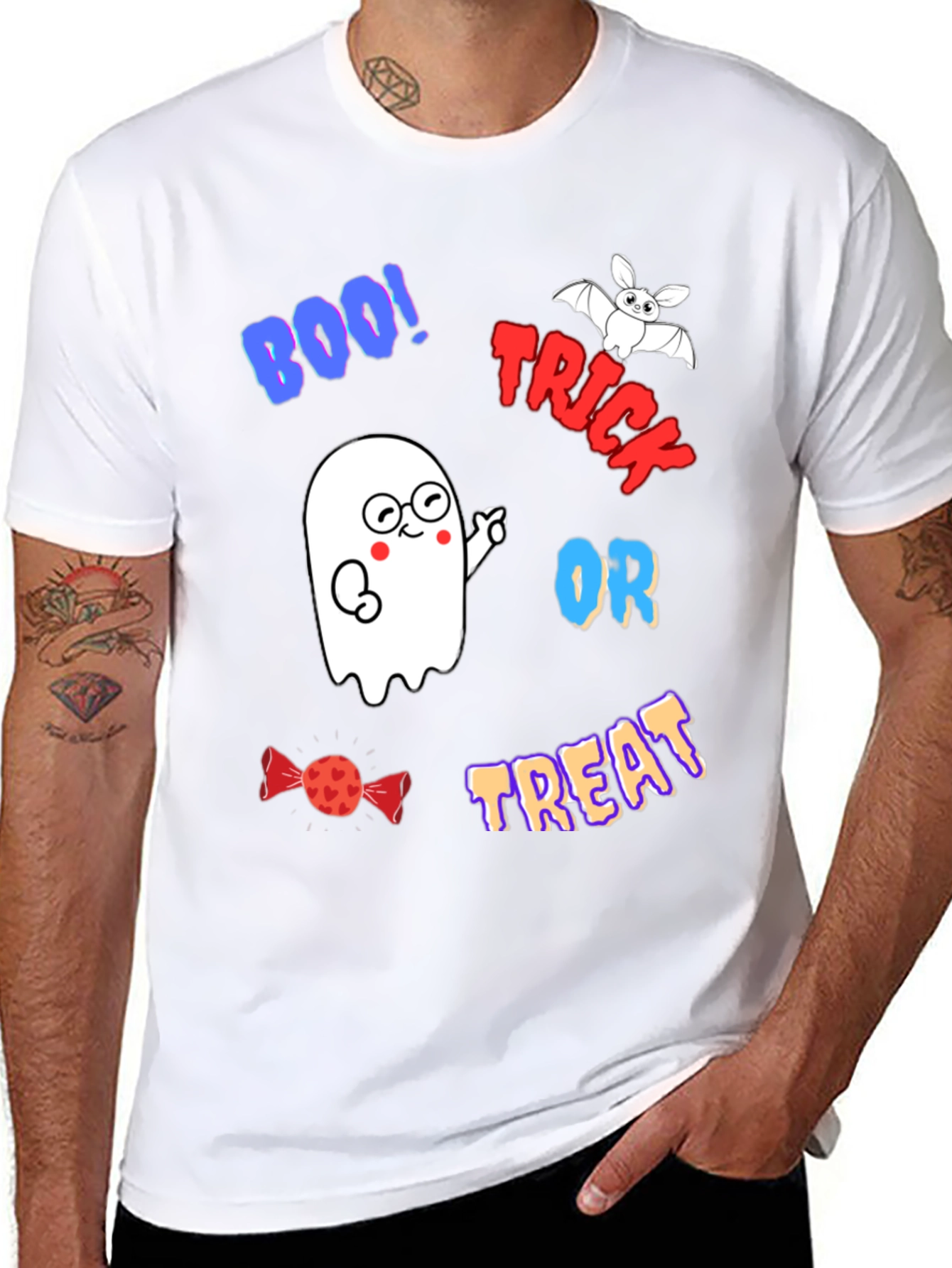 Halloween Ghost T-Shirt - Trick or Treat Tee