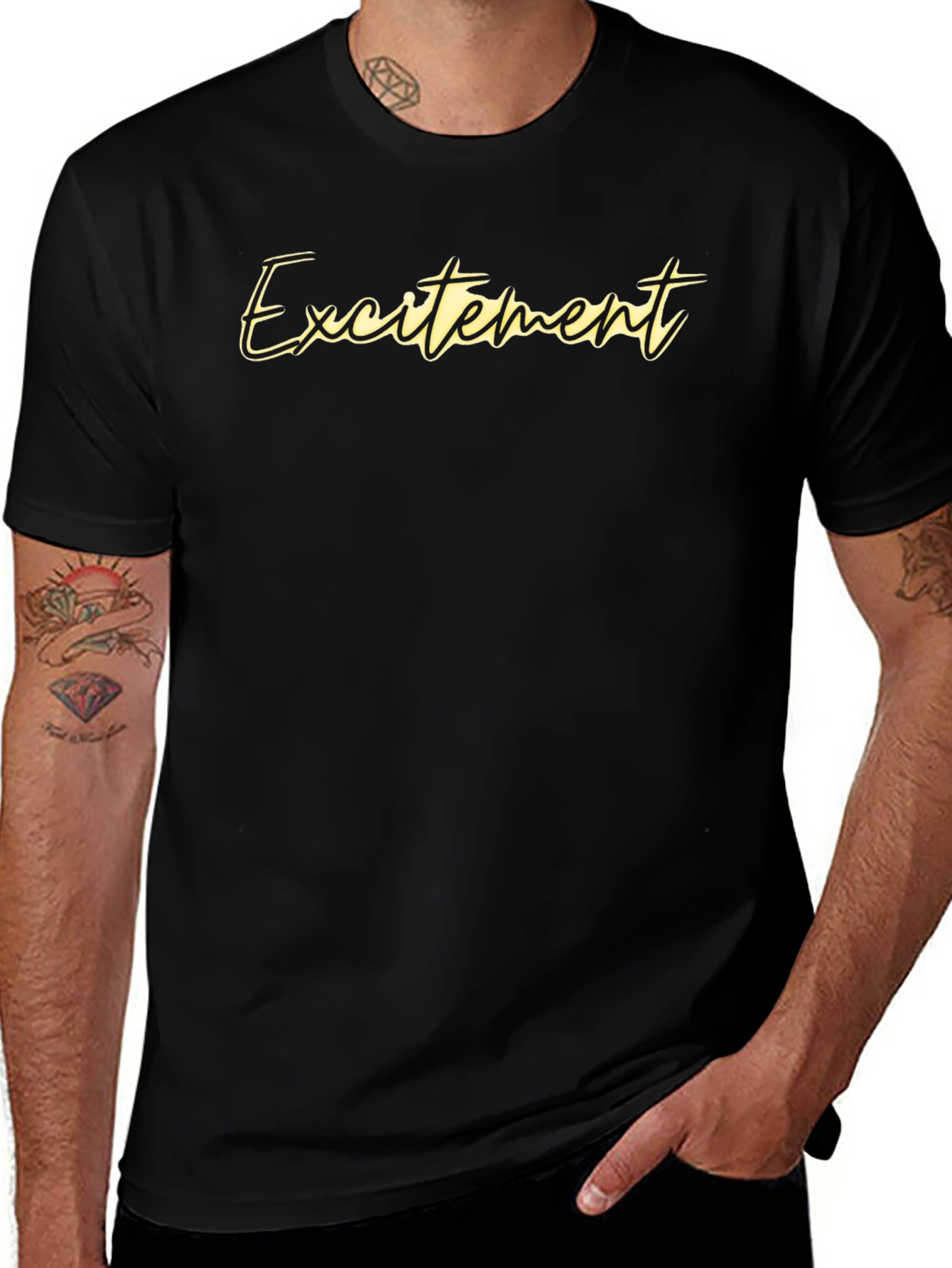 Excitement Black T-Shirt | Stylish Menswear